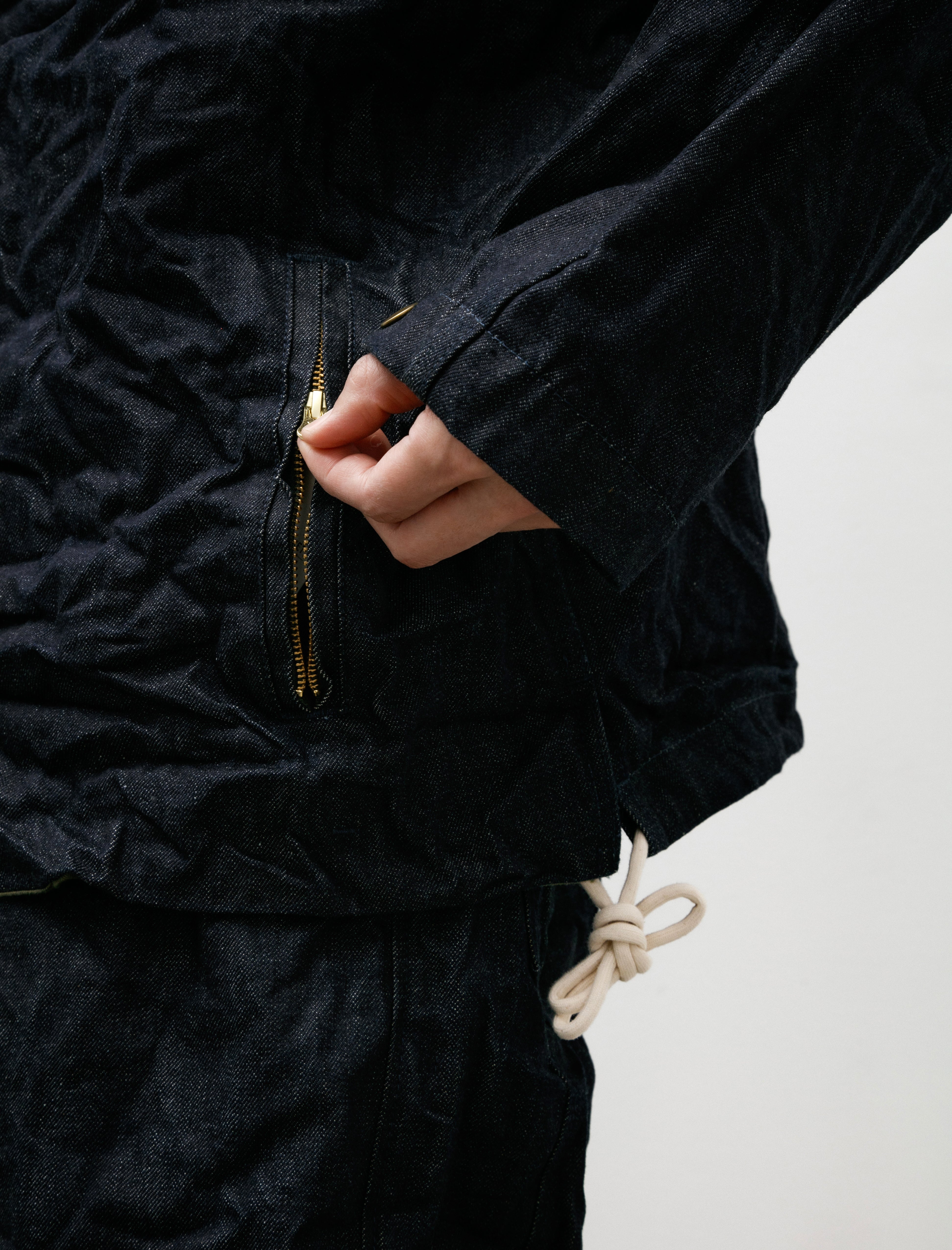 Working Work 4 Reversible Pullover 14oz Selvage Denim Rinsed