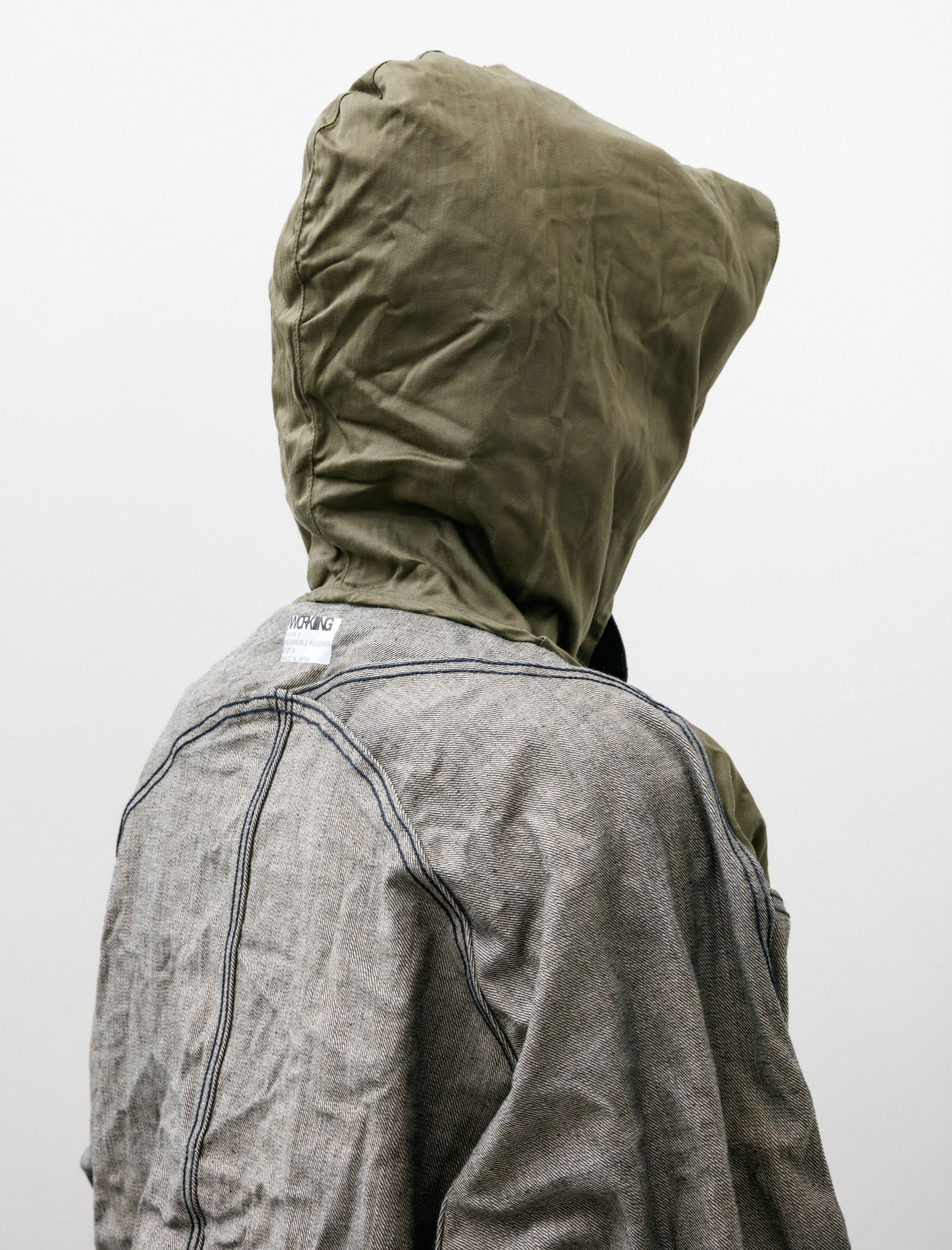 Working Work 4 Reversible Pullover 14oz Selvage Denim Rinsed