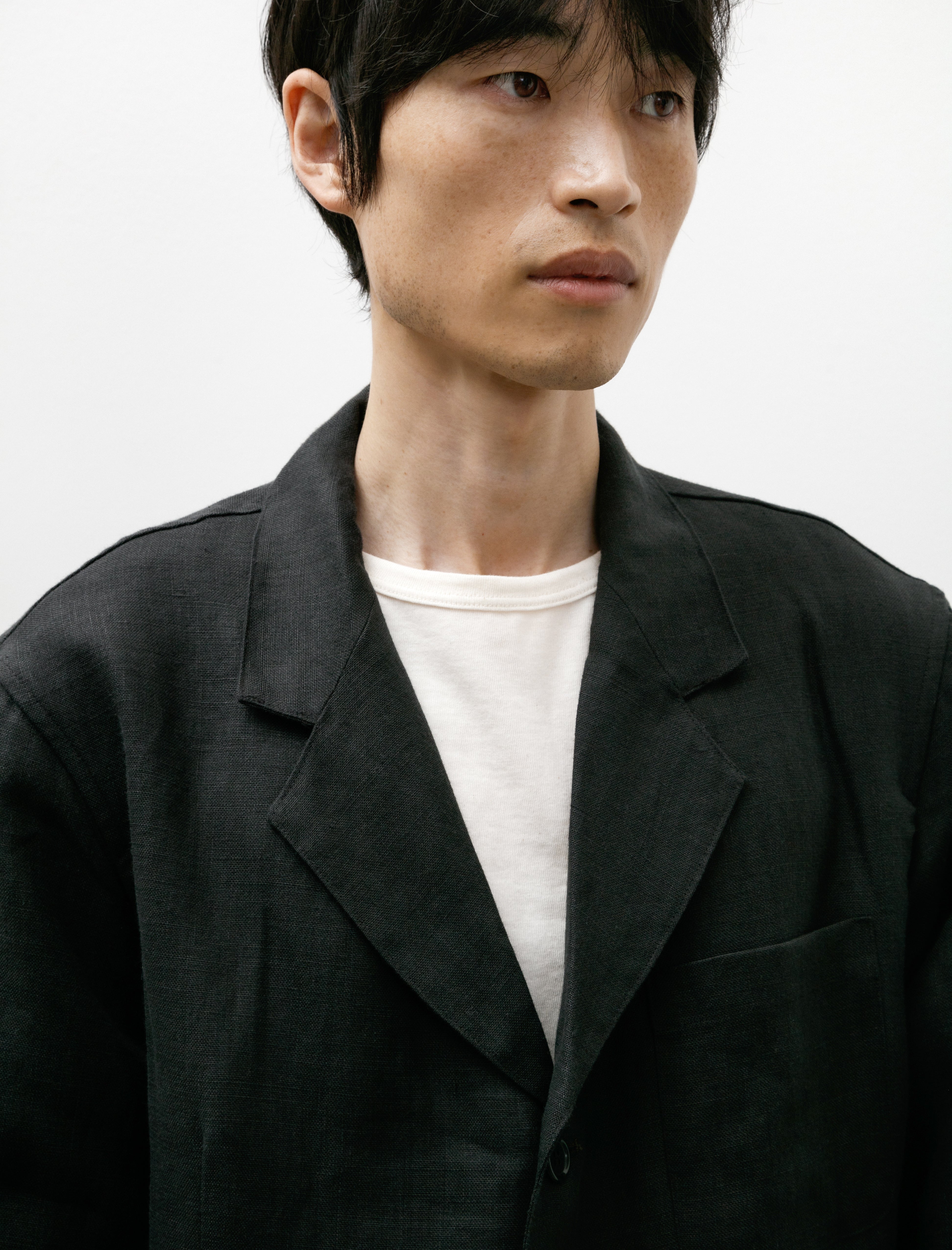 James Coward Carry On Jacket Welterweight Linen Black