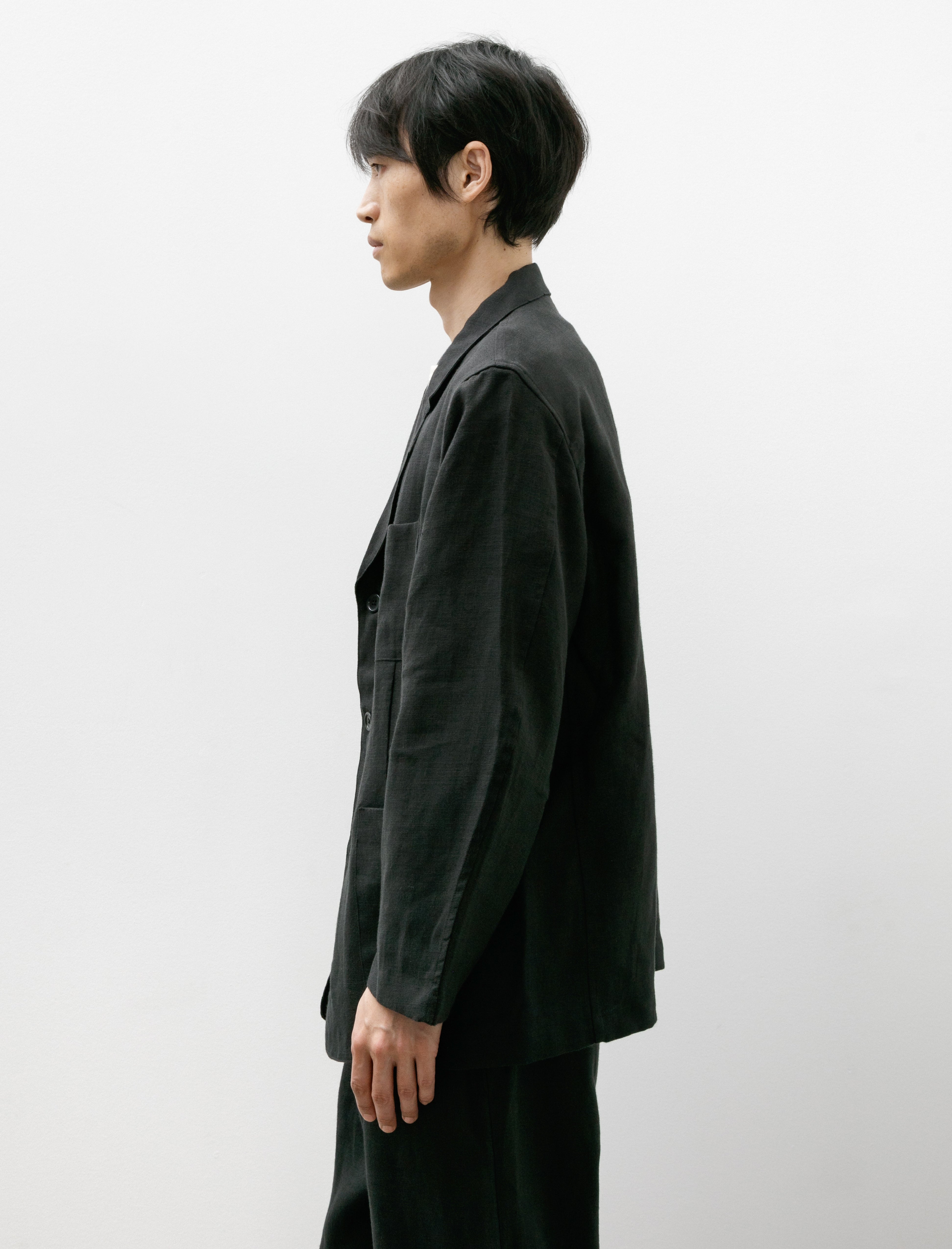 James Coward Carry On Jacket Welterweight Linen Black