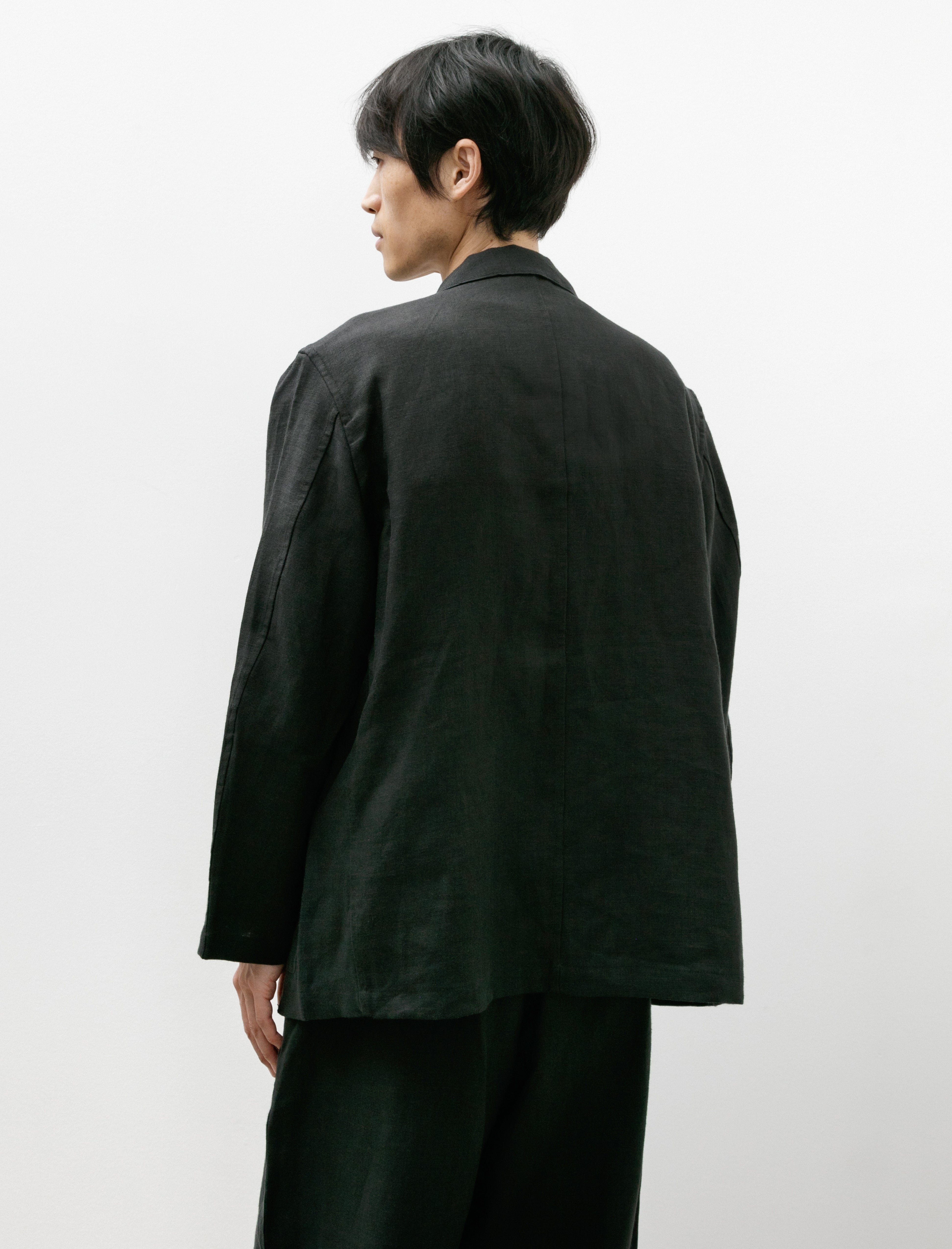 James Coward Carry On Jacket Welterweight Linen Black