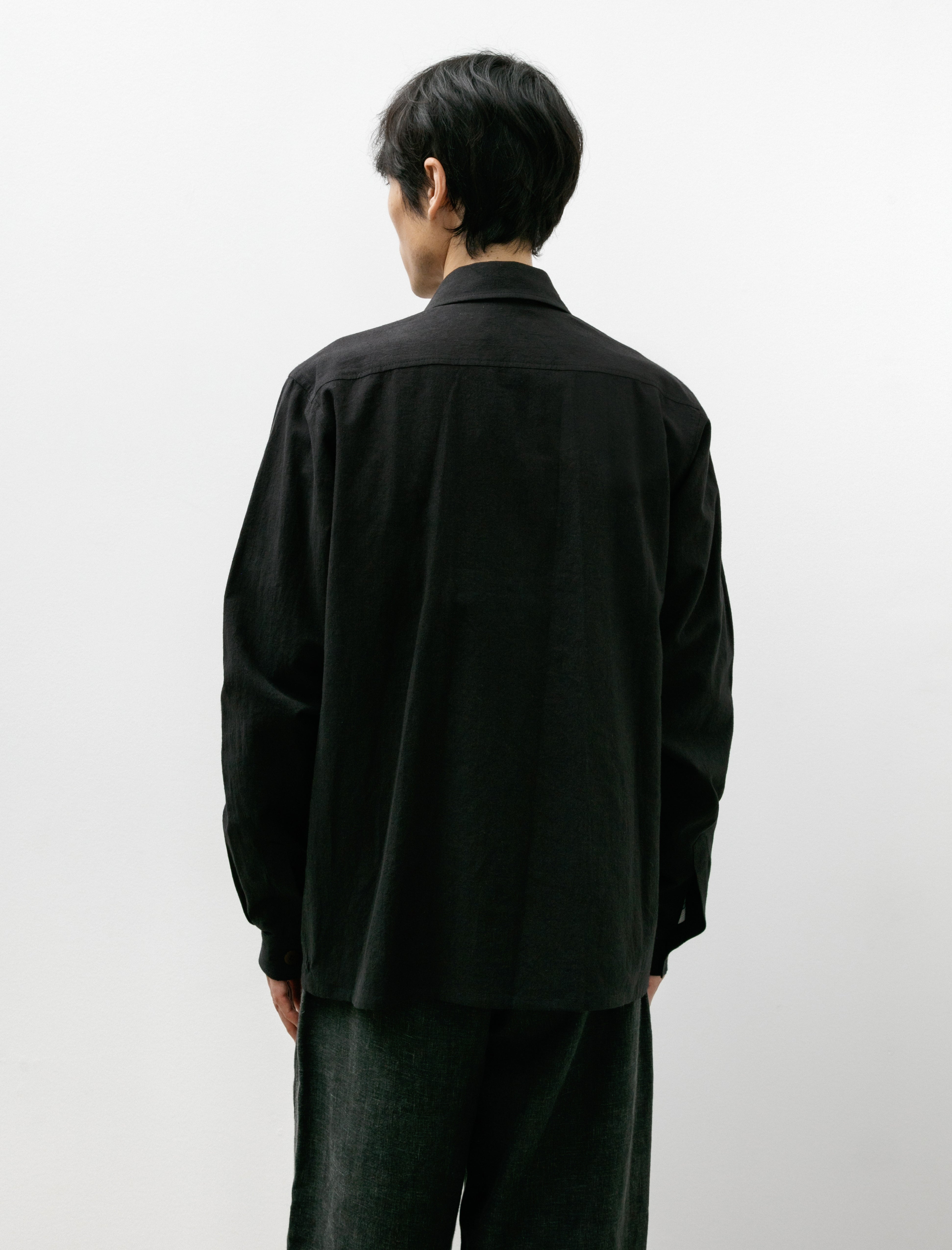 Frank Leder Linen Cotton Striped Pocket Jacket