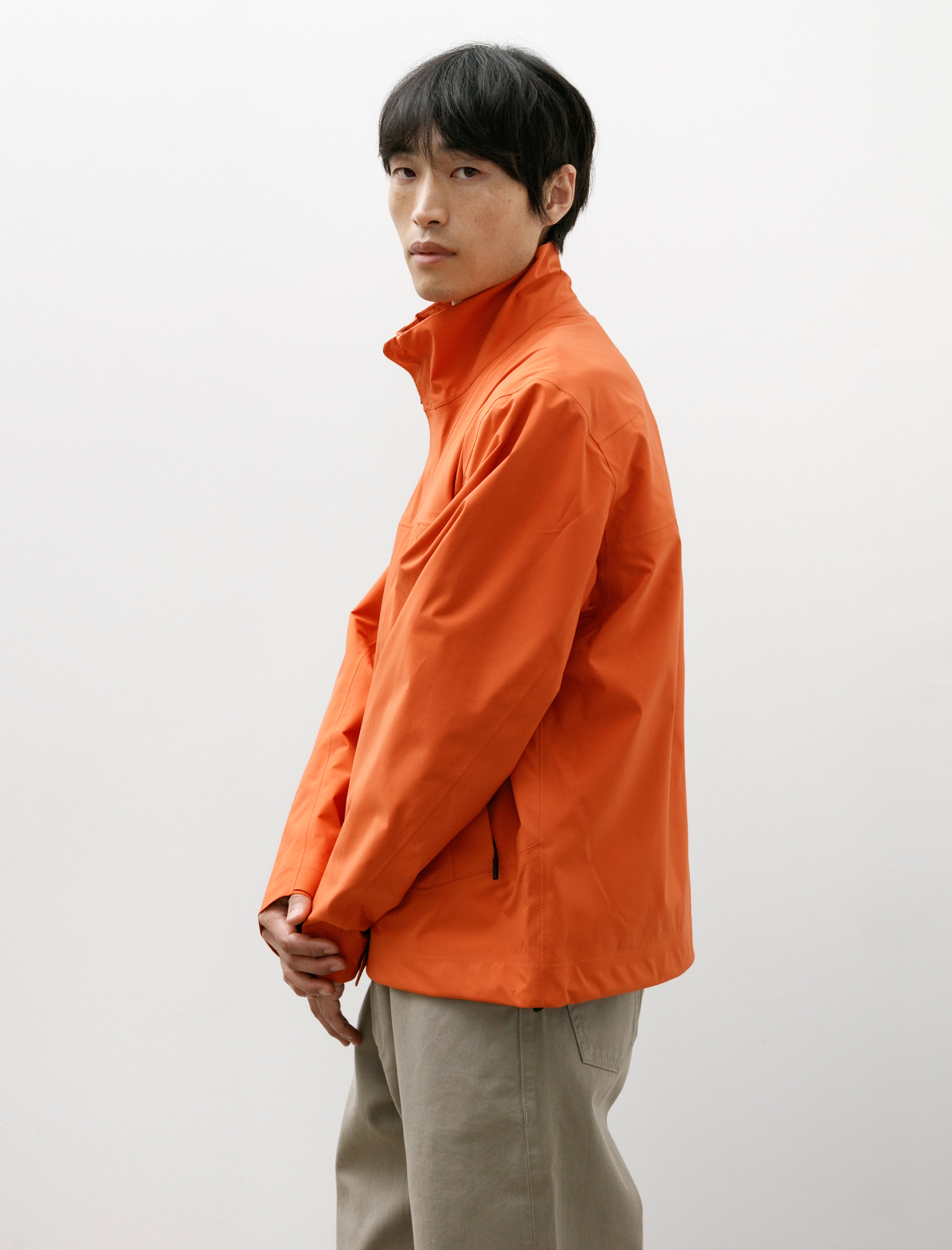 Norse Projects 3L Waterproof Stand Collar Jacket Blood Orange
