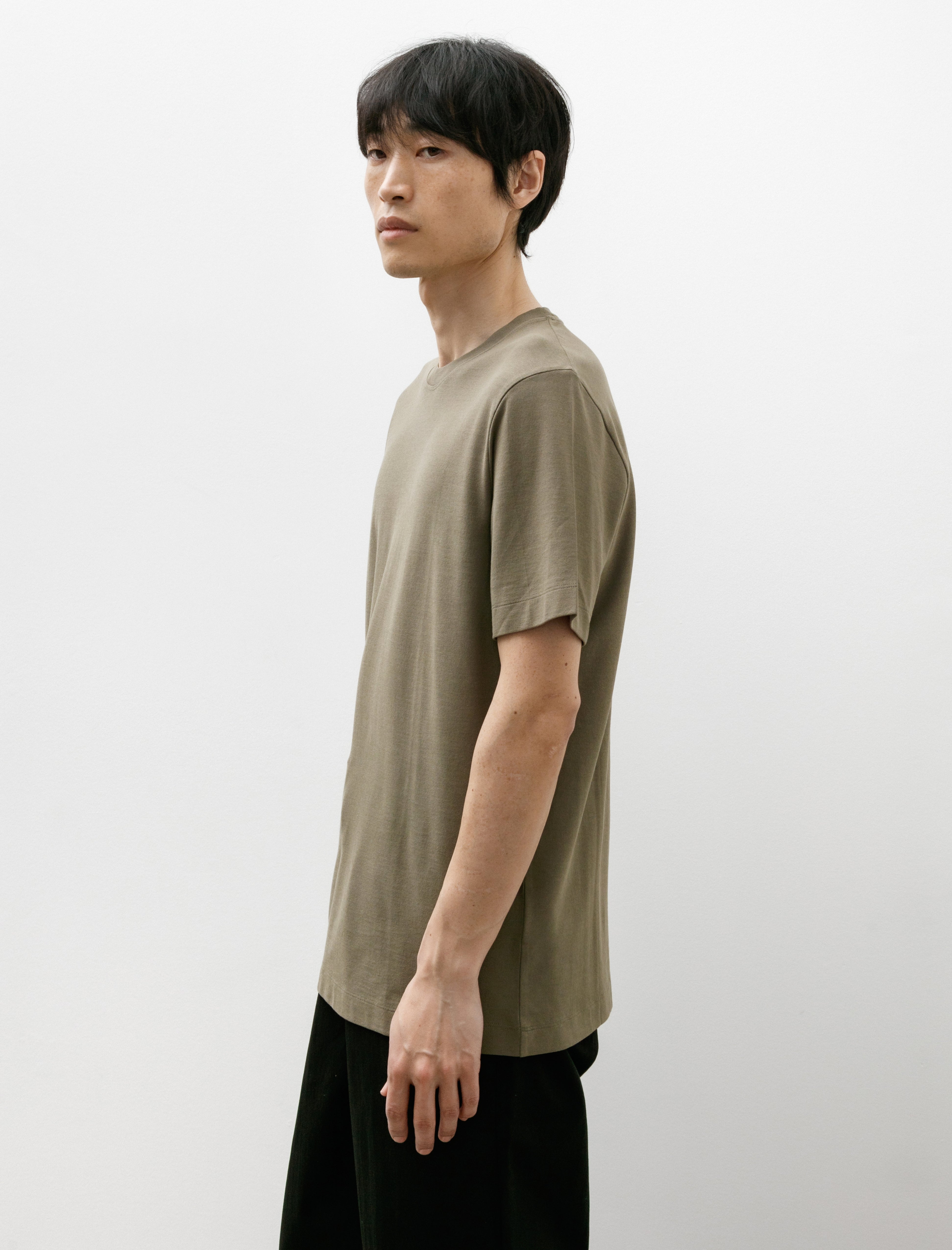 Norse Projects Jakob Cotton Crepe T-Shirt Sediment Green