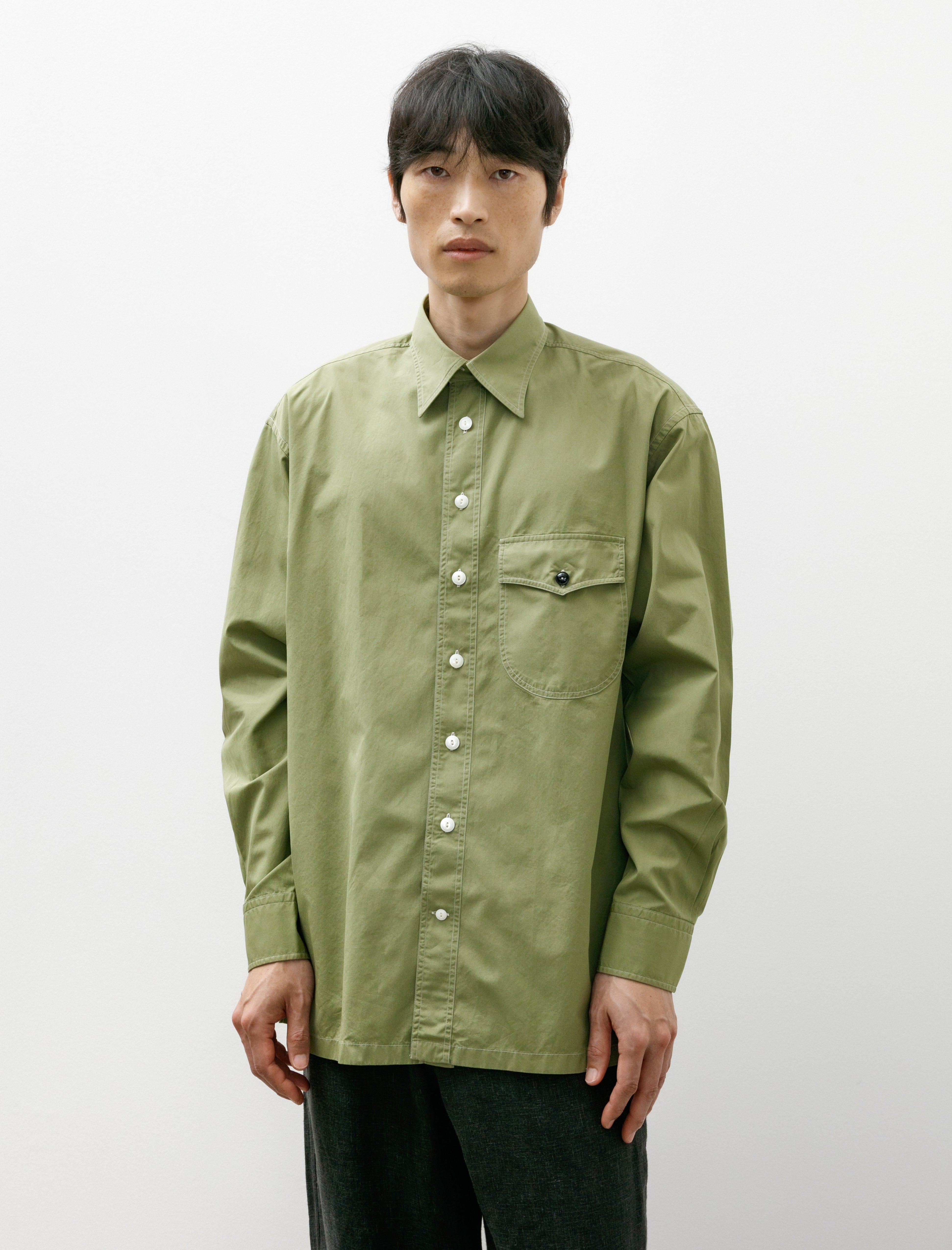 L.E.J Come Up To The Studio Shirt Olive
