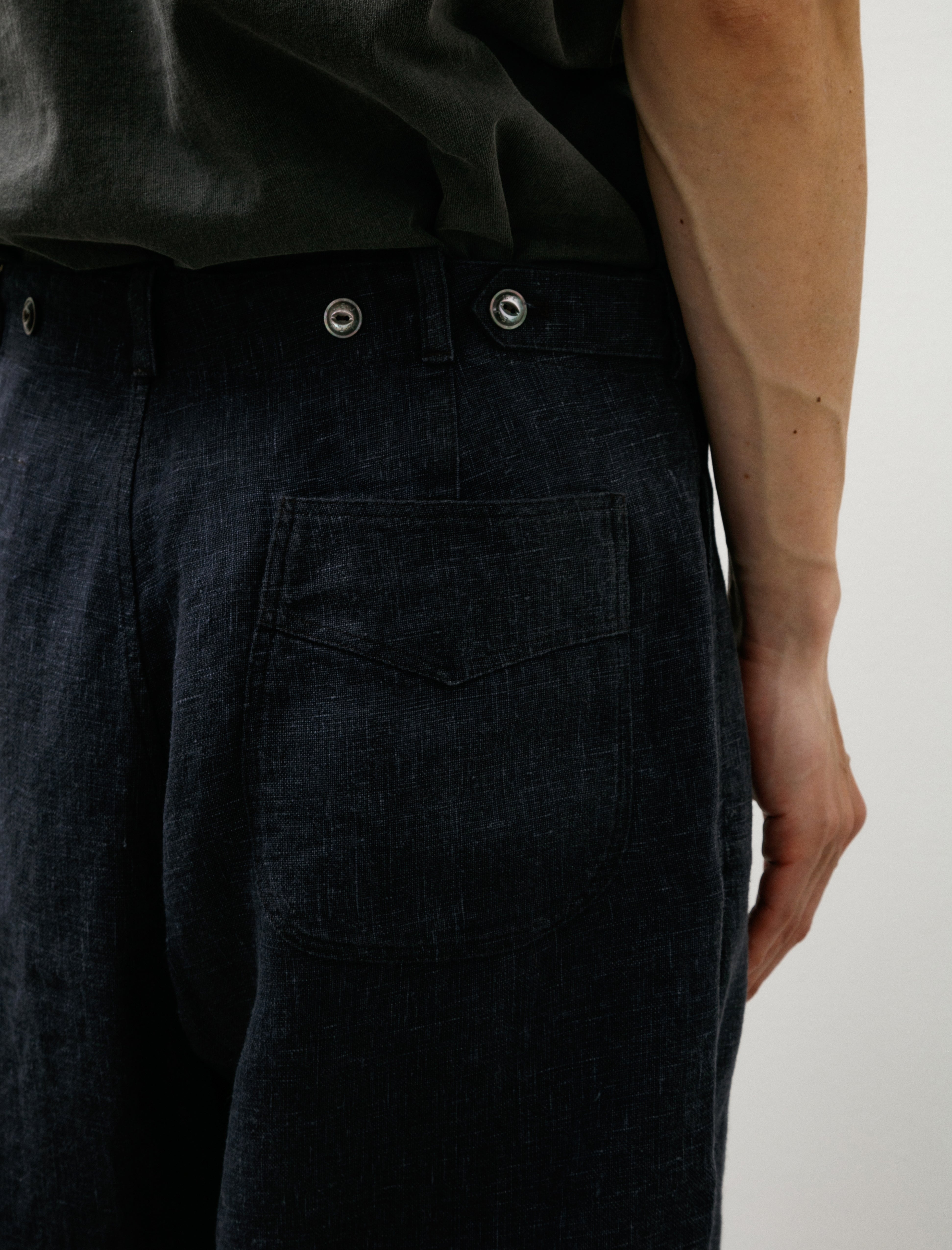 L.E.J Pat-a-Cake Linen Pants Navy