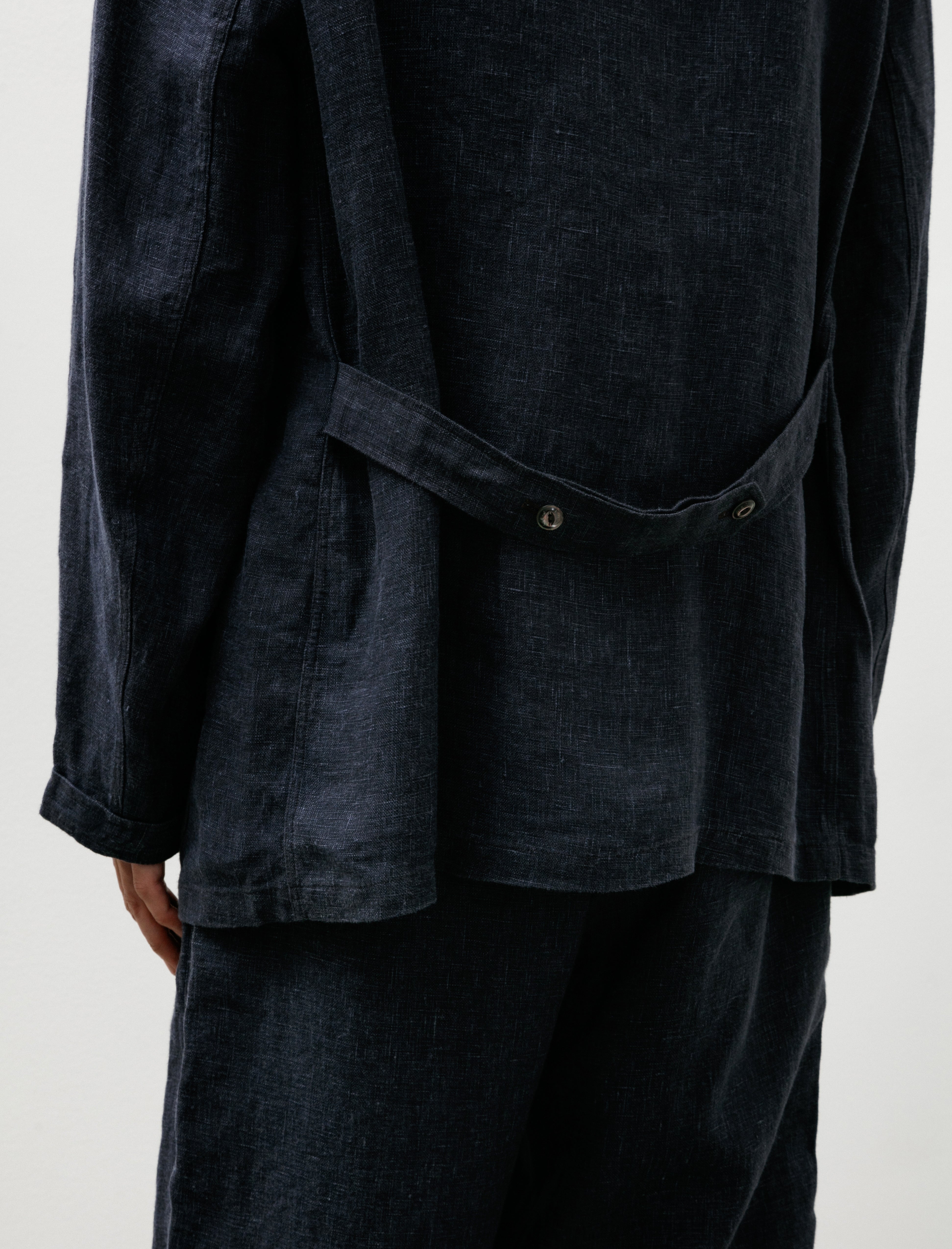 L.E.J Cat Posh Plage Linen Coat Navy