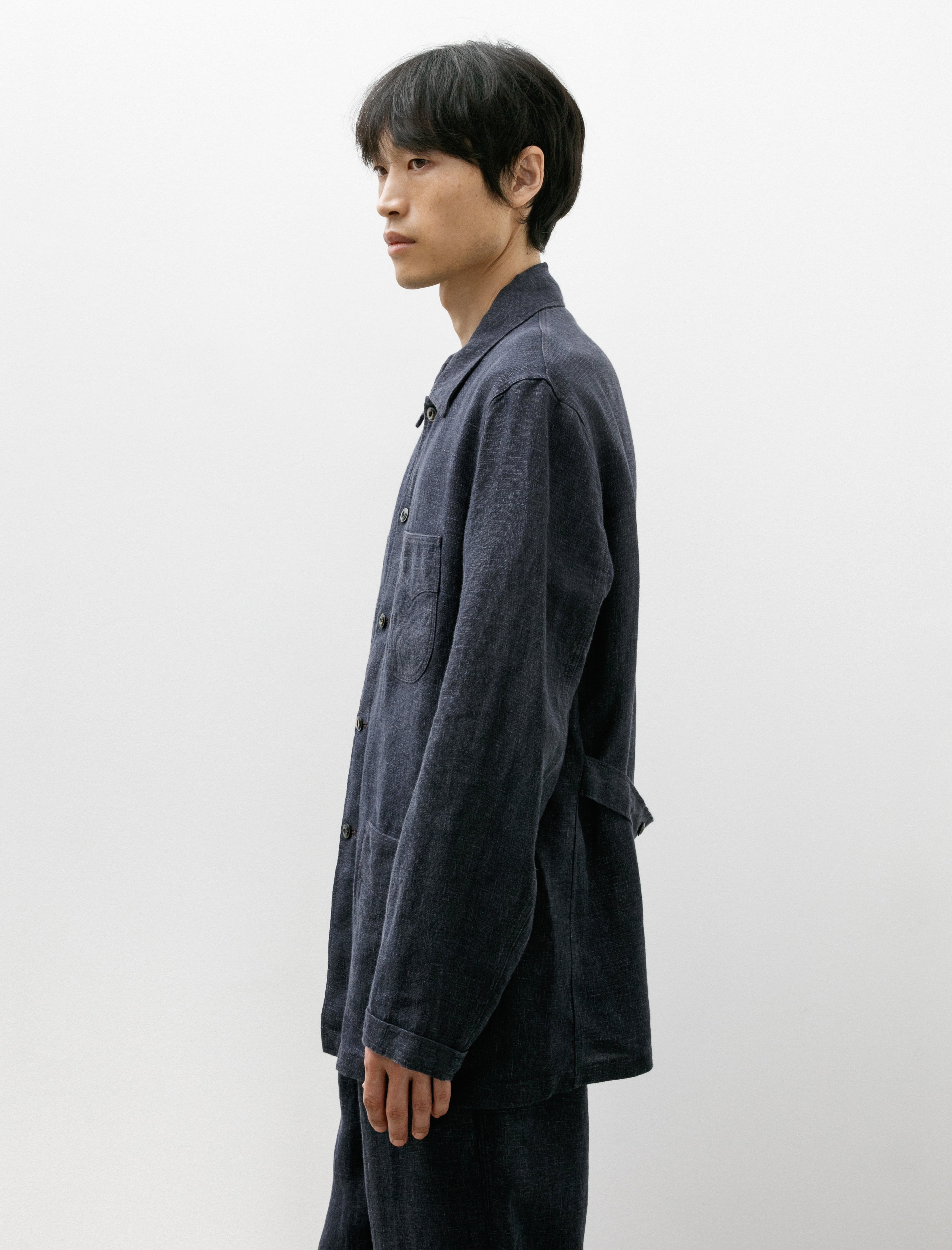 L.E.J Cat Posh Plage Linen Coat Navy