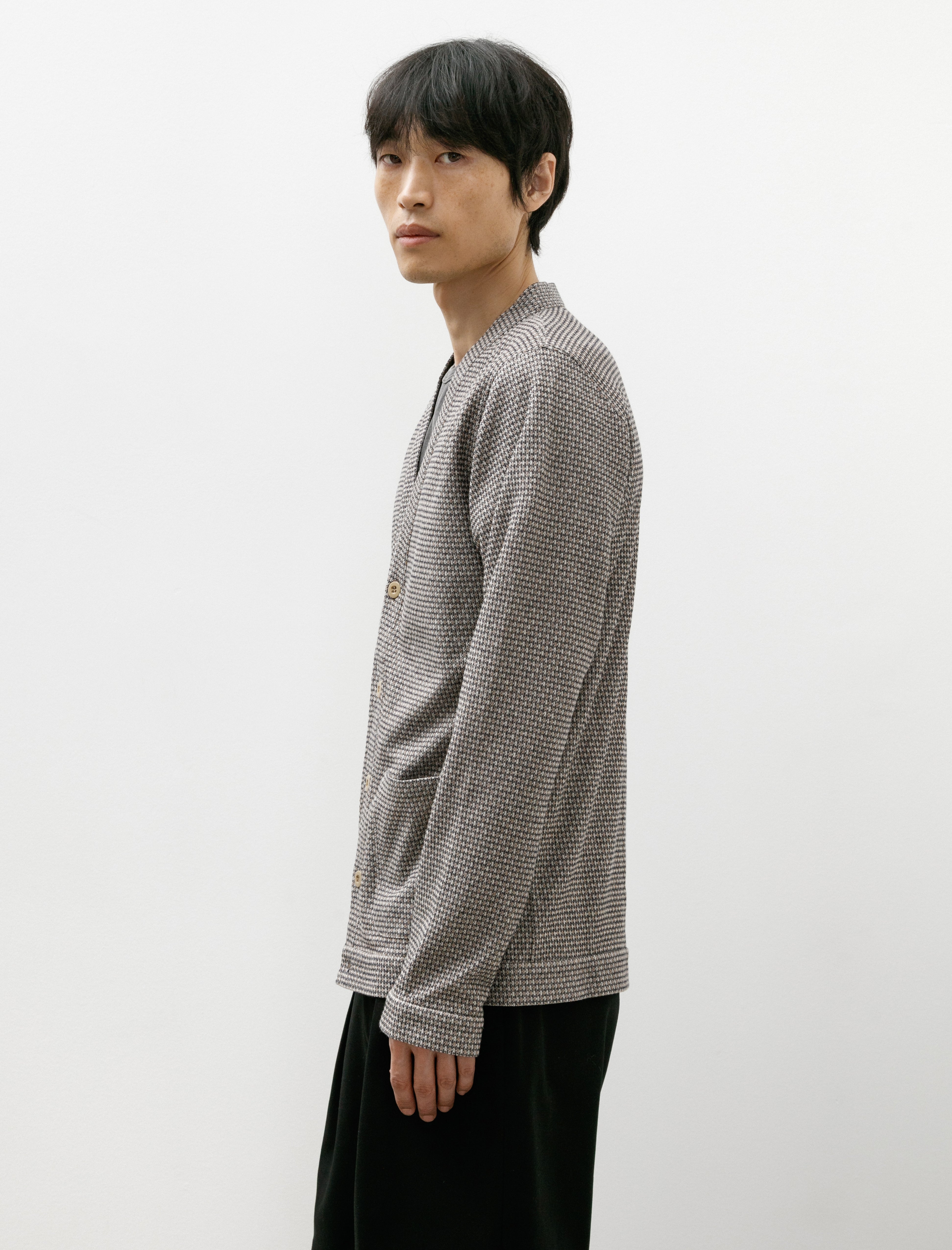 Frank Leder Cotton Knit Cardigan Grey