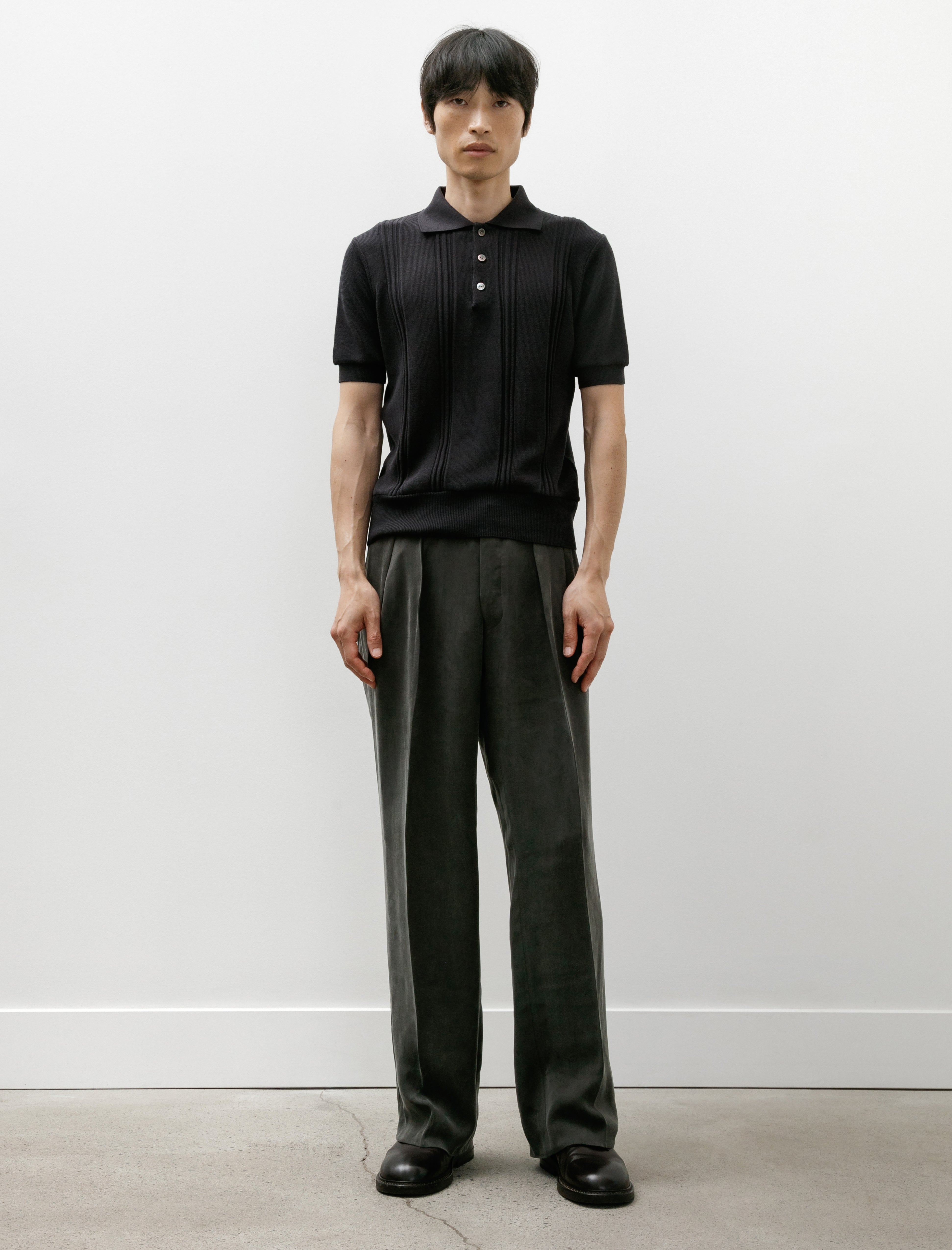 Neat Highdensity Cupro Wide Pants Olive