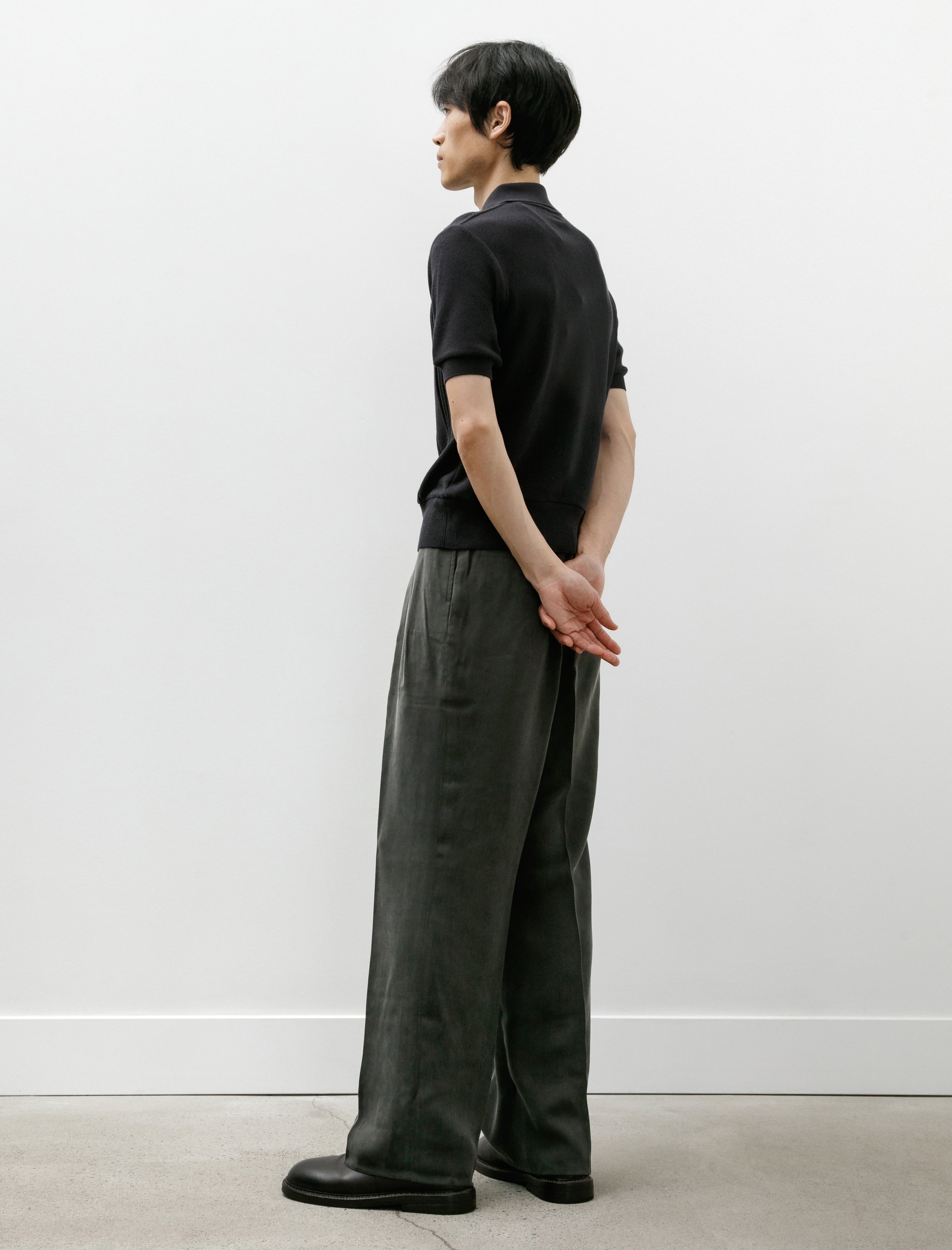 Neat Highdensity Cupro Wide Pants Olive