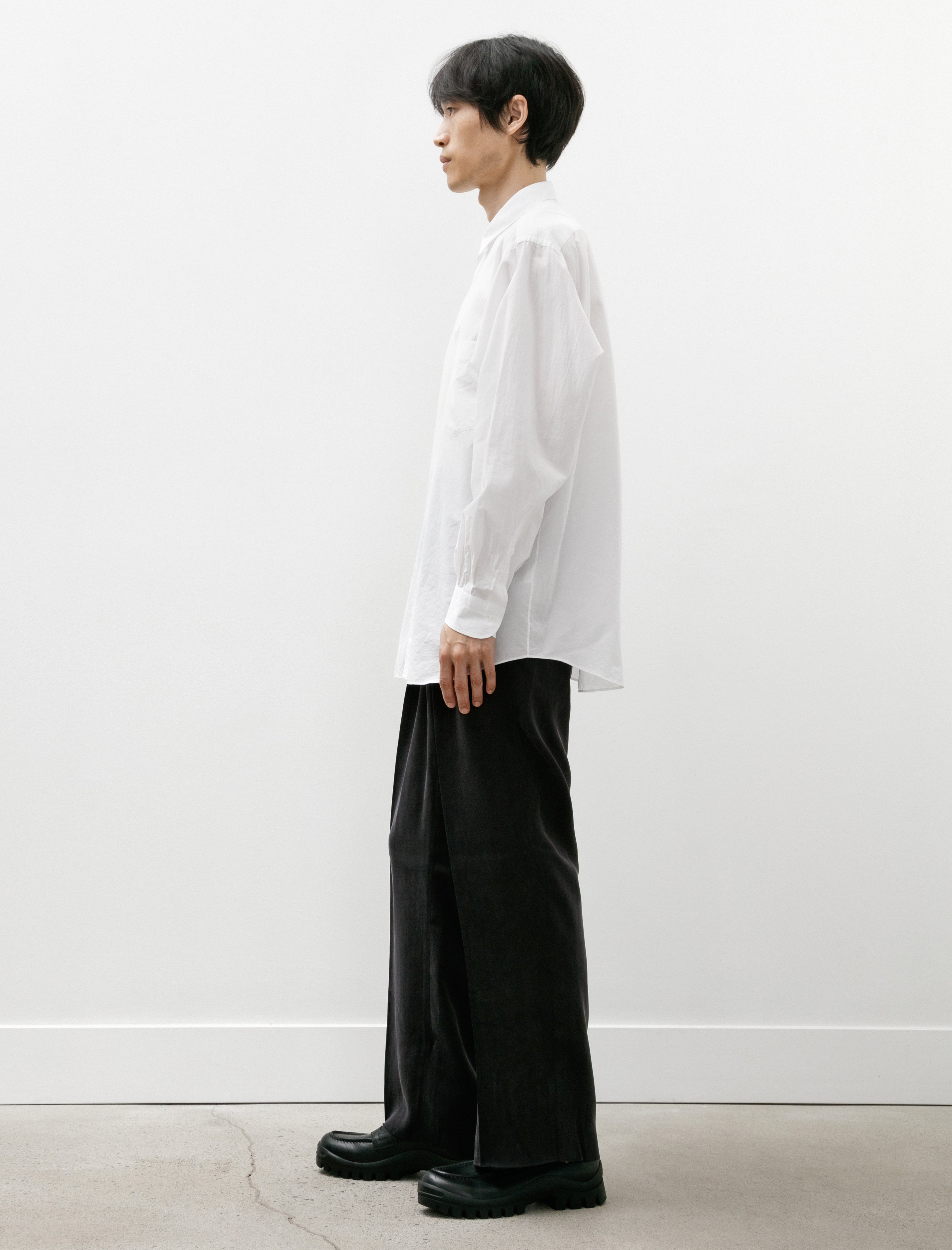 Neat Highdensity Cupro Wide Pants Navy