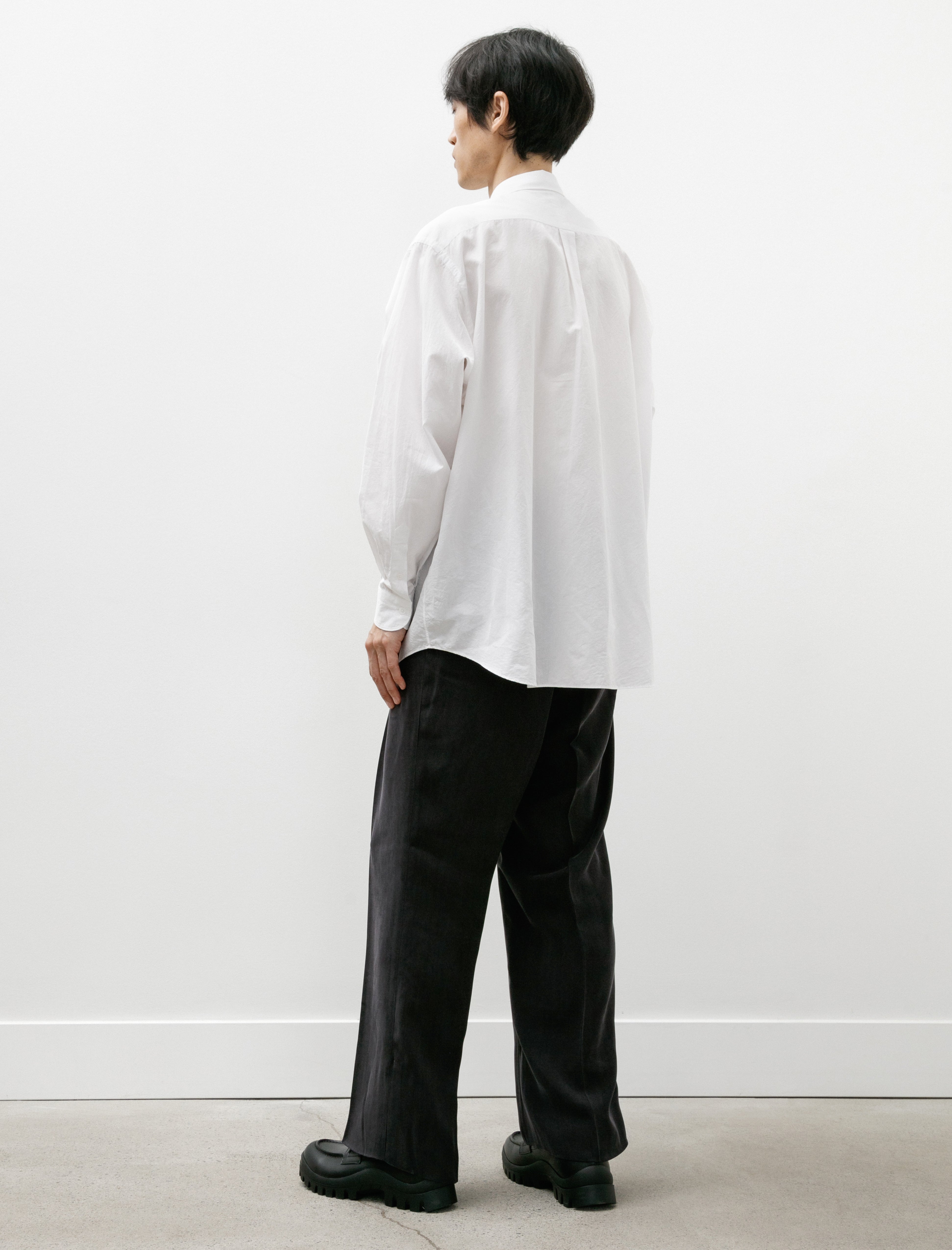 Neat Highdensity Cupro Wide Pants Navy