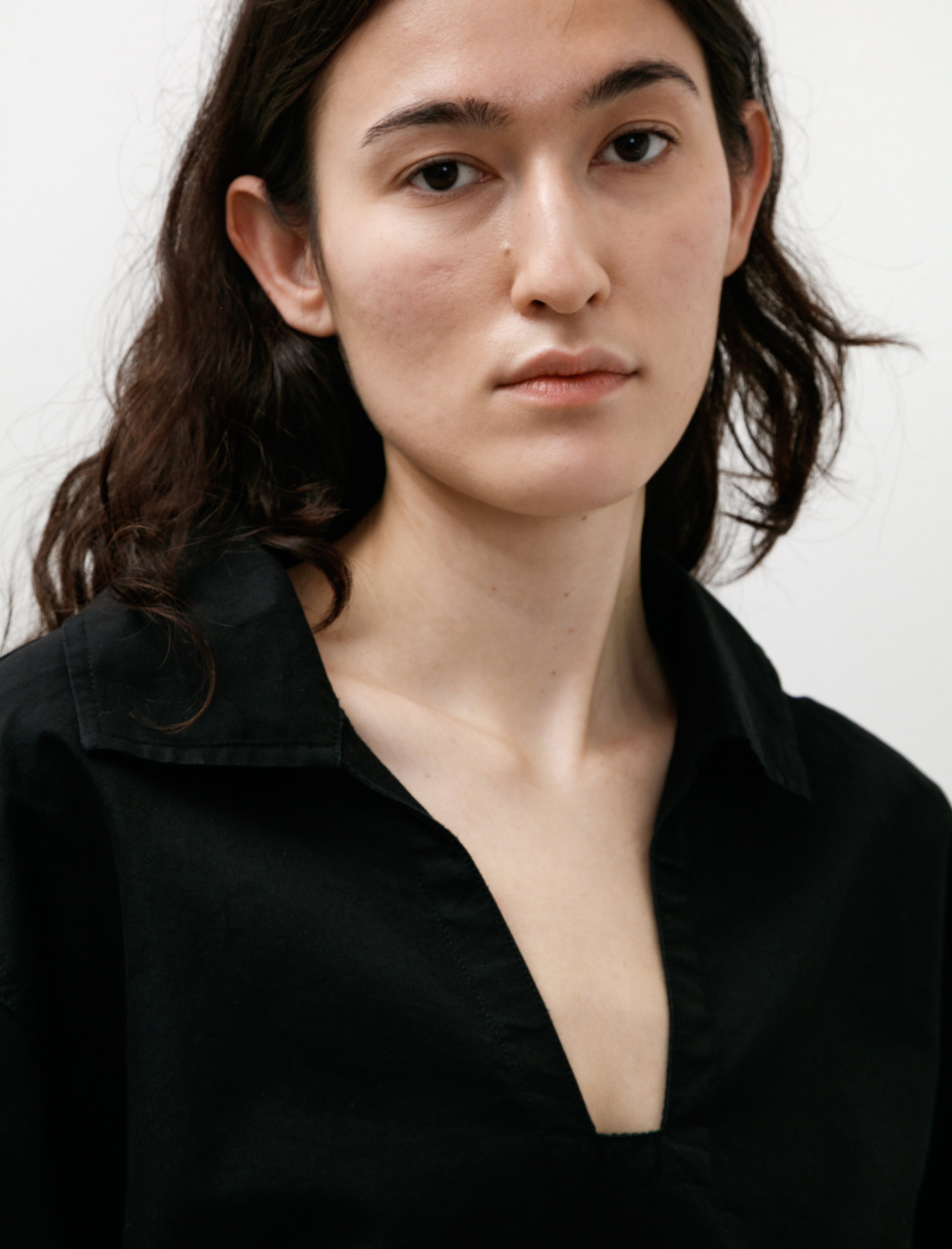 MHL Smock Shirt Black Denim Cotton