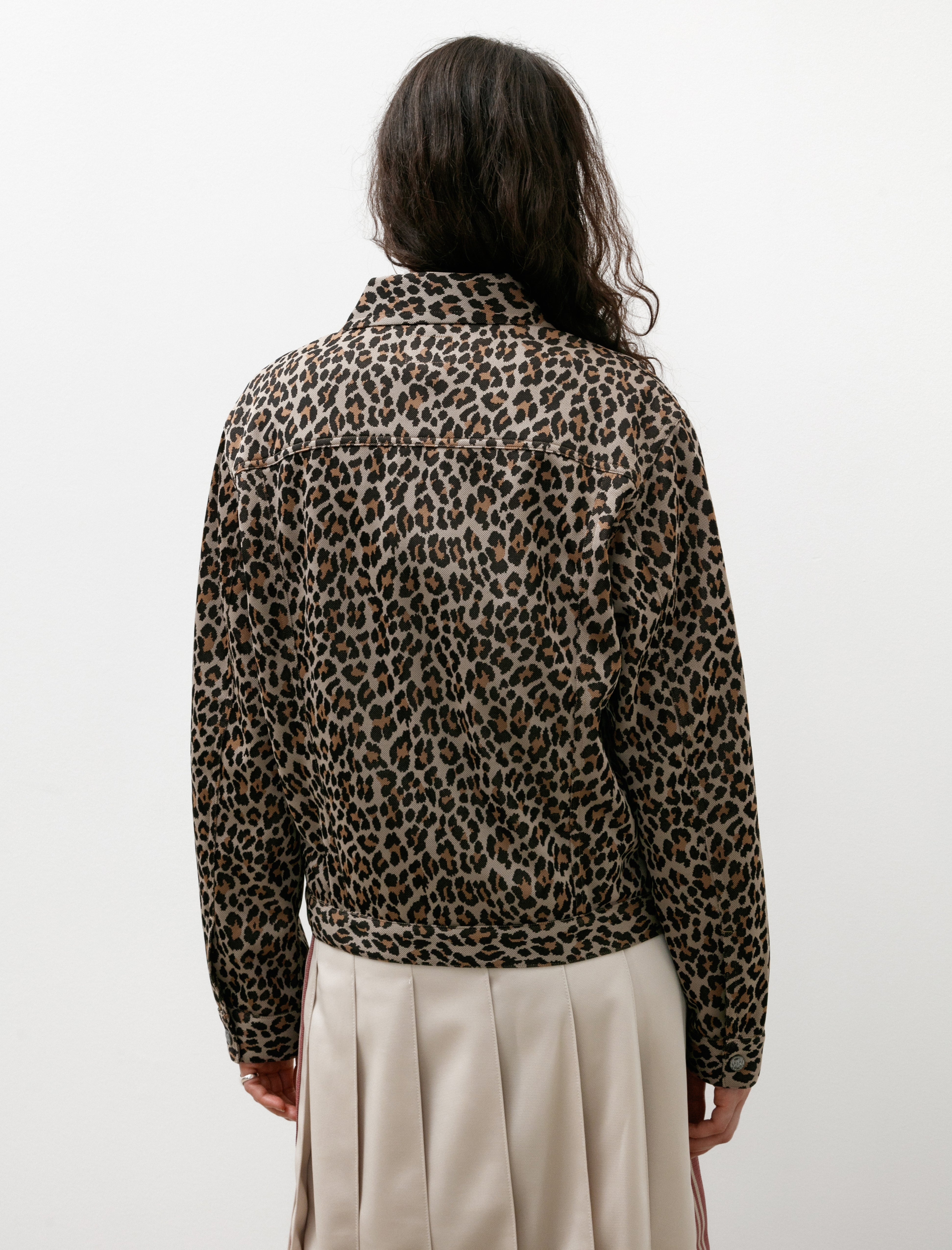 Needles Penny Jean Jacket Poly Jacquard Leopard