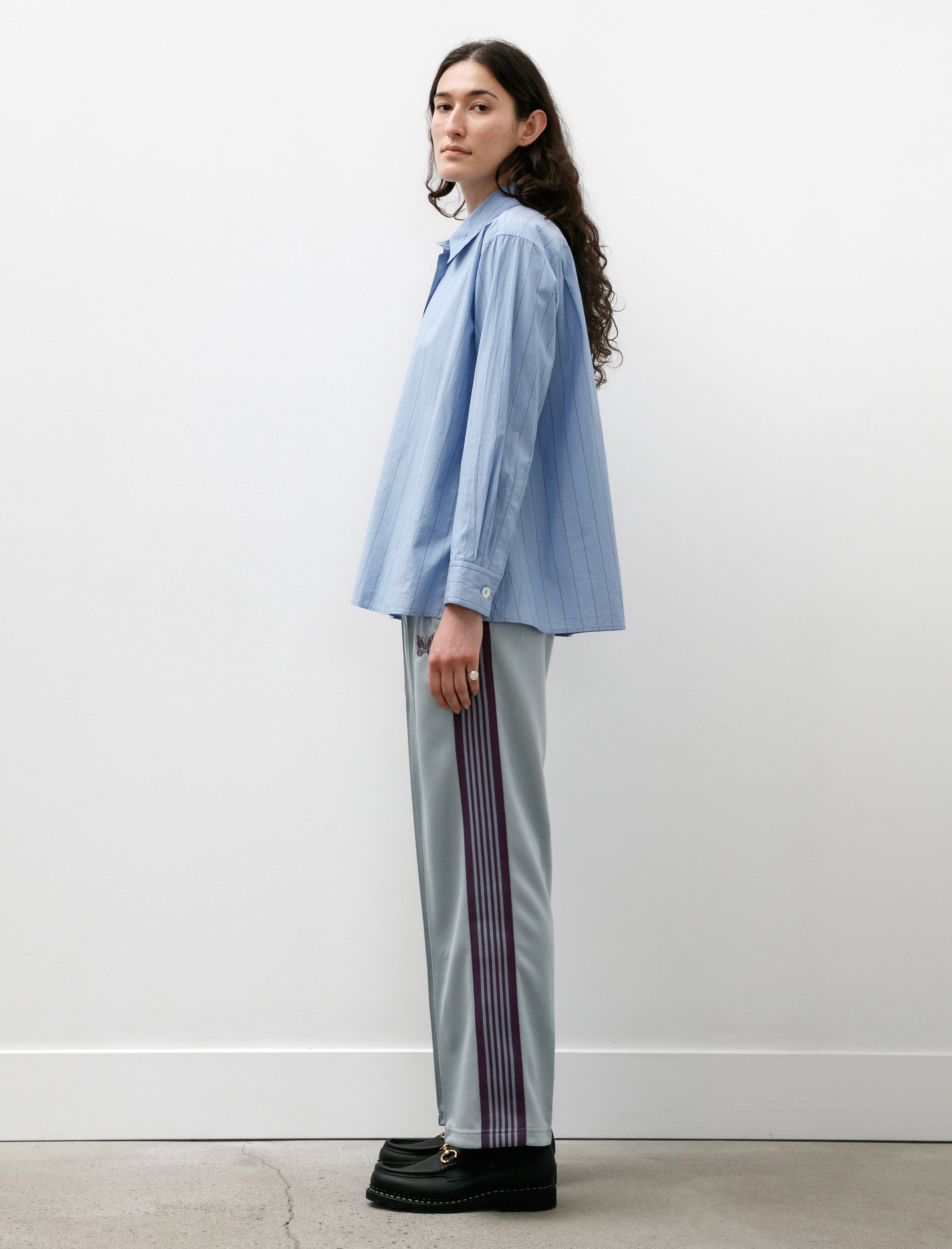 Needles Track Pants Poly Smooth Sax