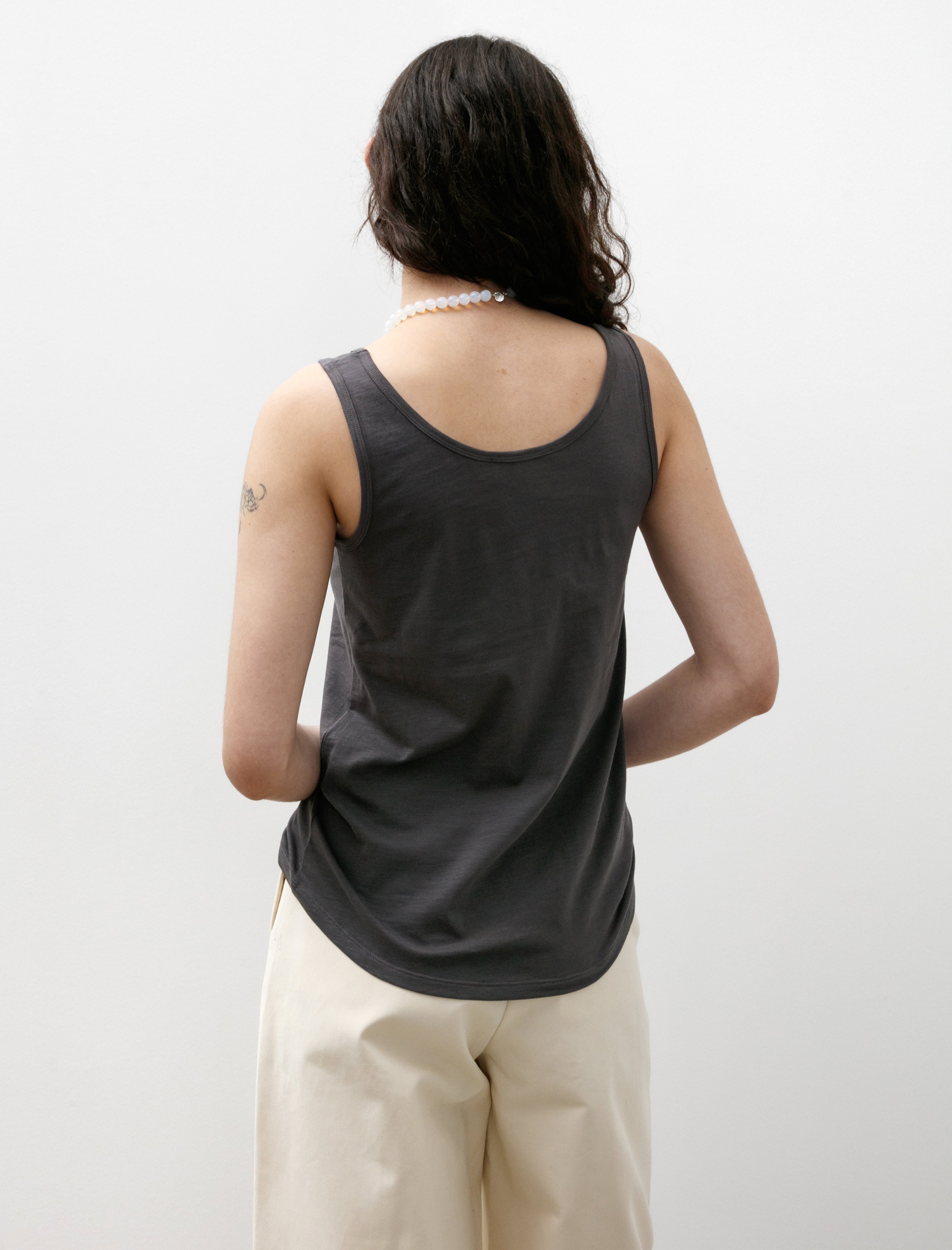 Studio Nicholson Rist Scoop Neck Jersey Thunder