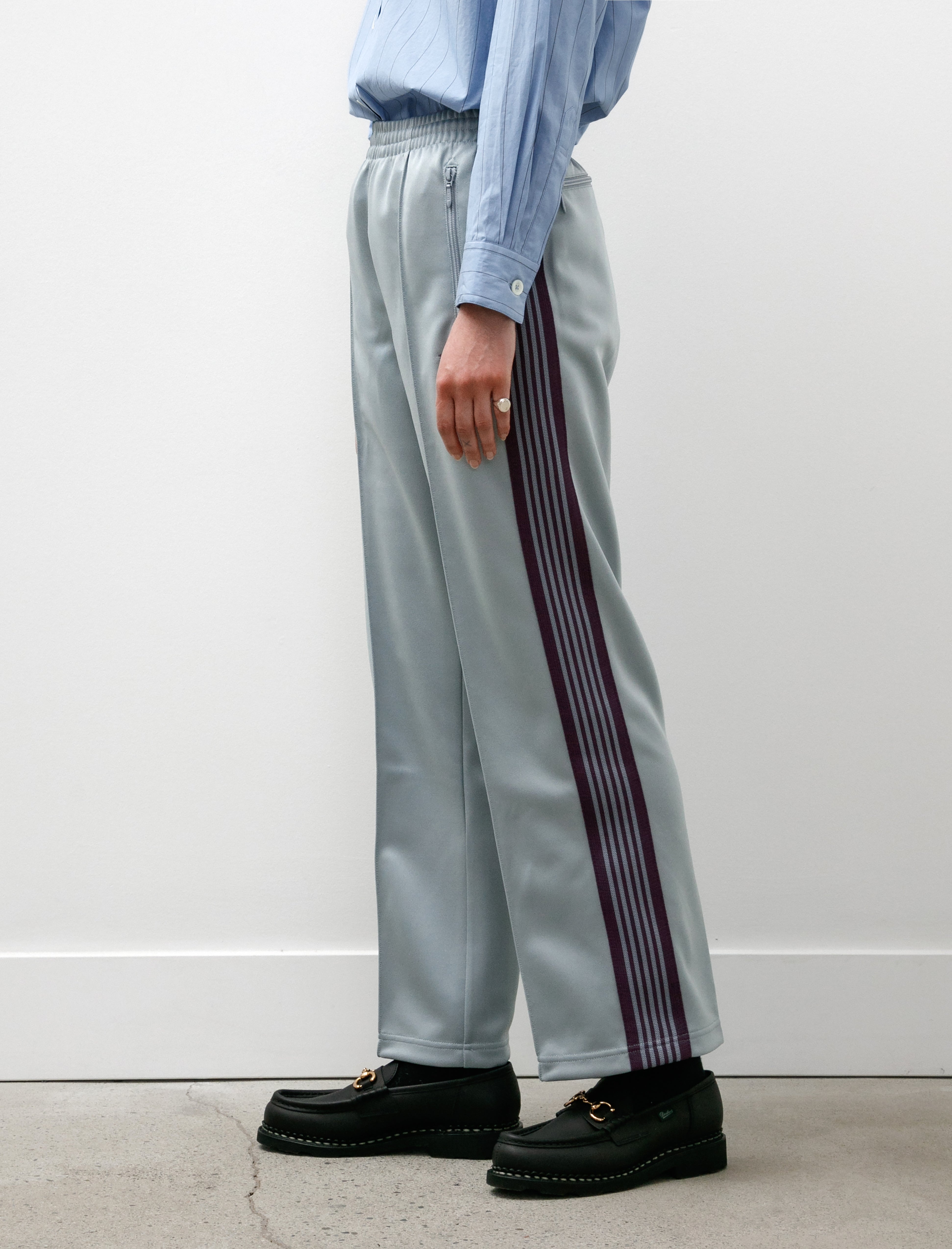 Needles Track Pants Poly Smooth Sax