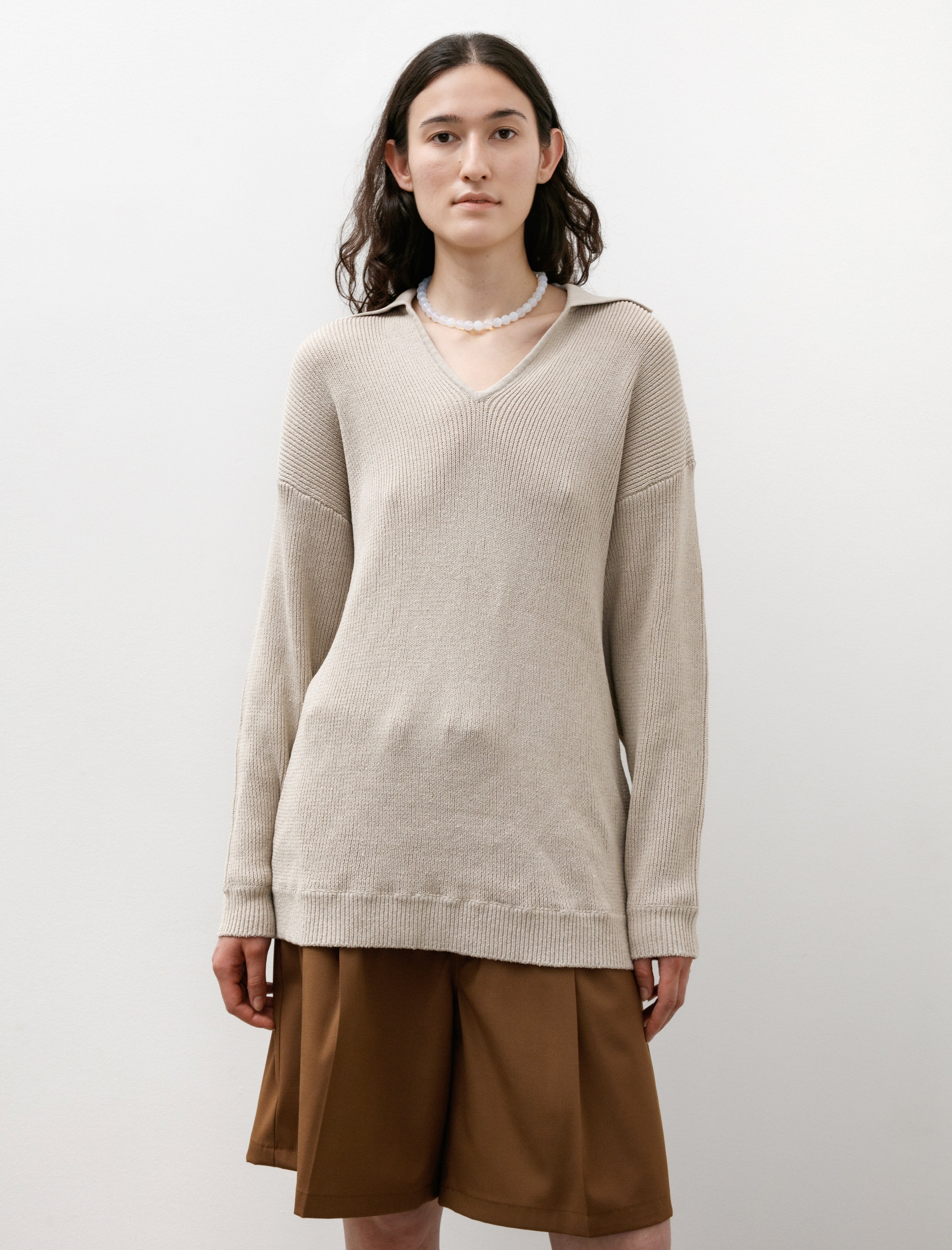 Graphpaper Linen Solotex Skipper Knit Beige