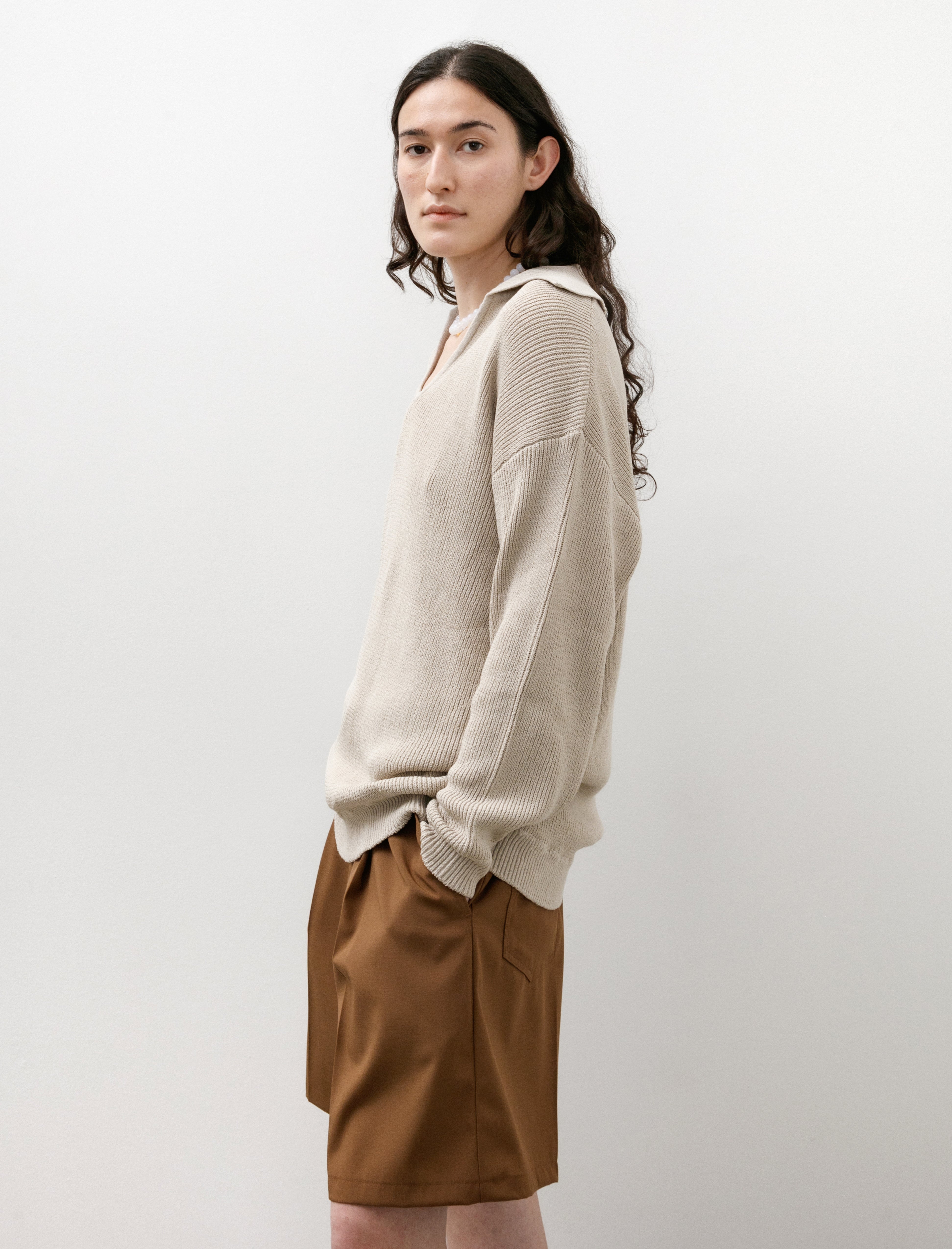 Graphpaper Linen Solotex Skipper Knit Beige