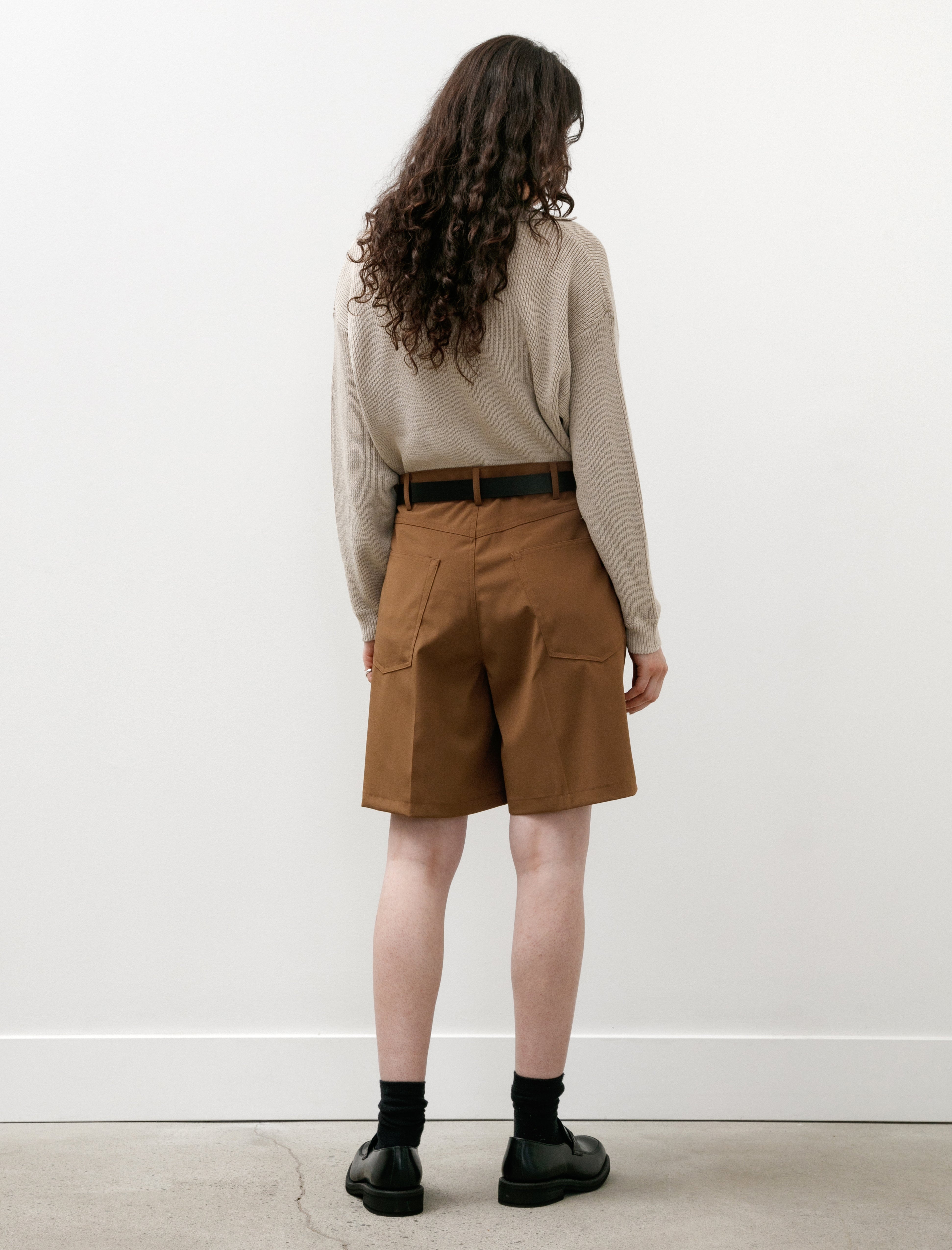 Graphpaper Semi Dull Oxford Shorts Brown