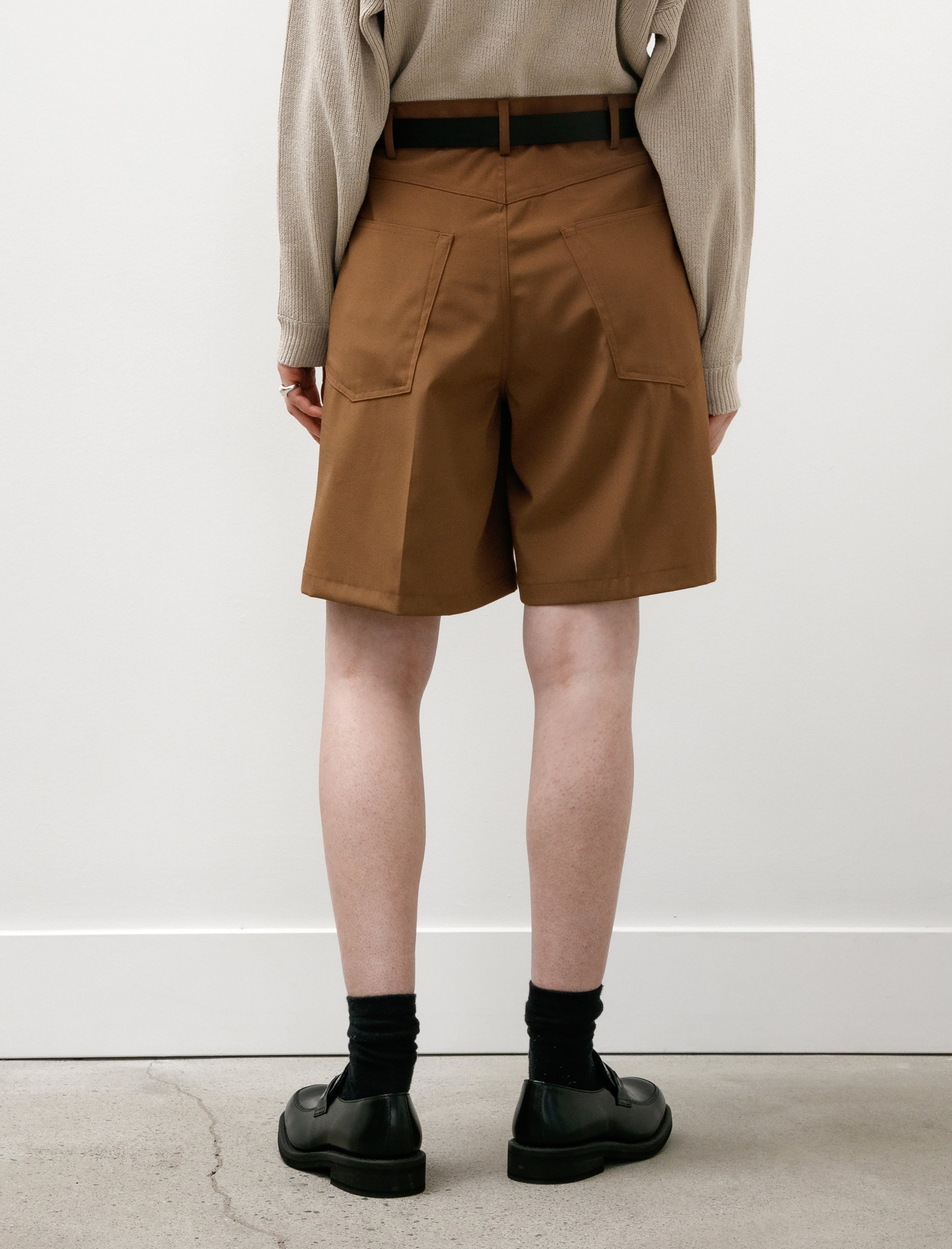 Graphpaper Semi Dull Oxford Shorts Brown