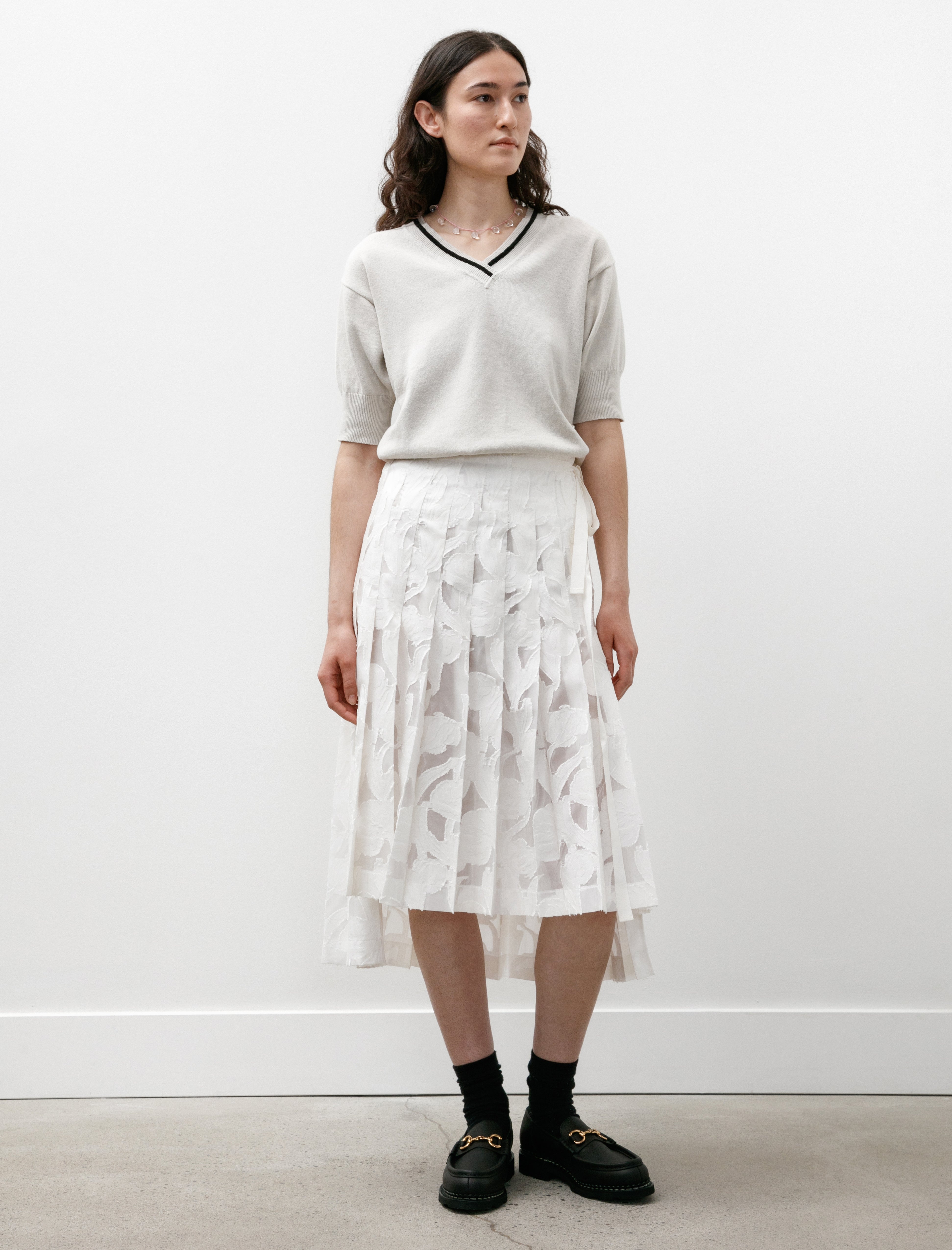 Hache Wimbledon Skirt White