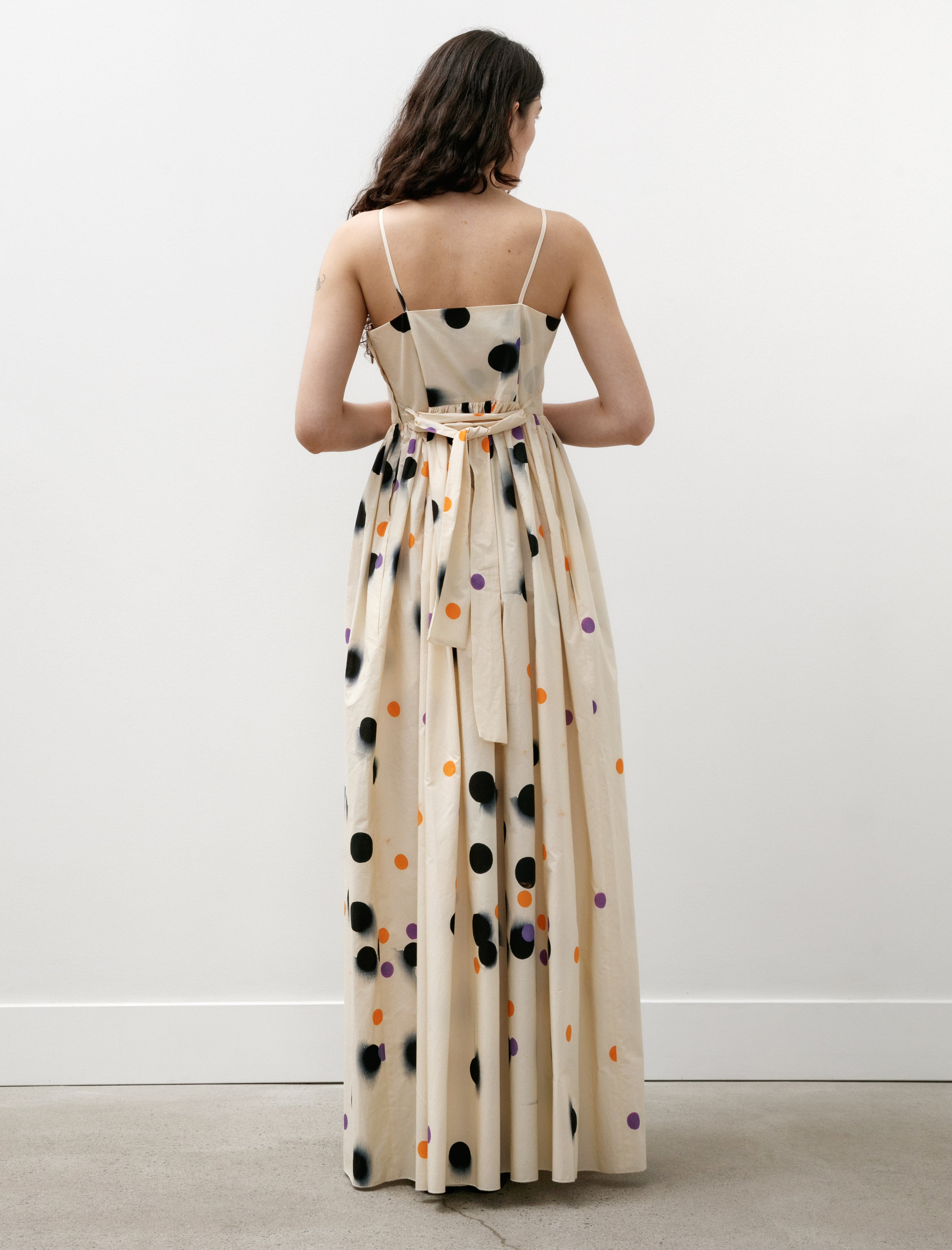 Hache Capital Dress Off White Dots Print