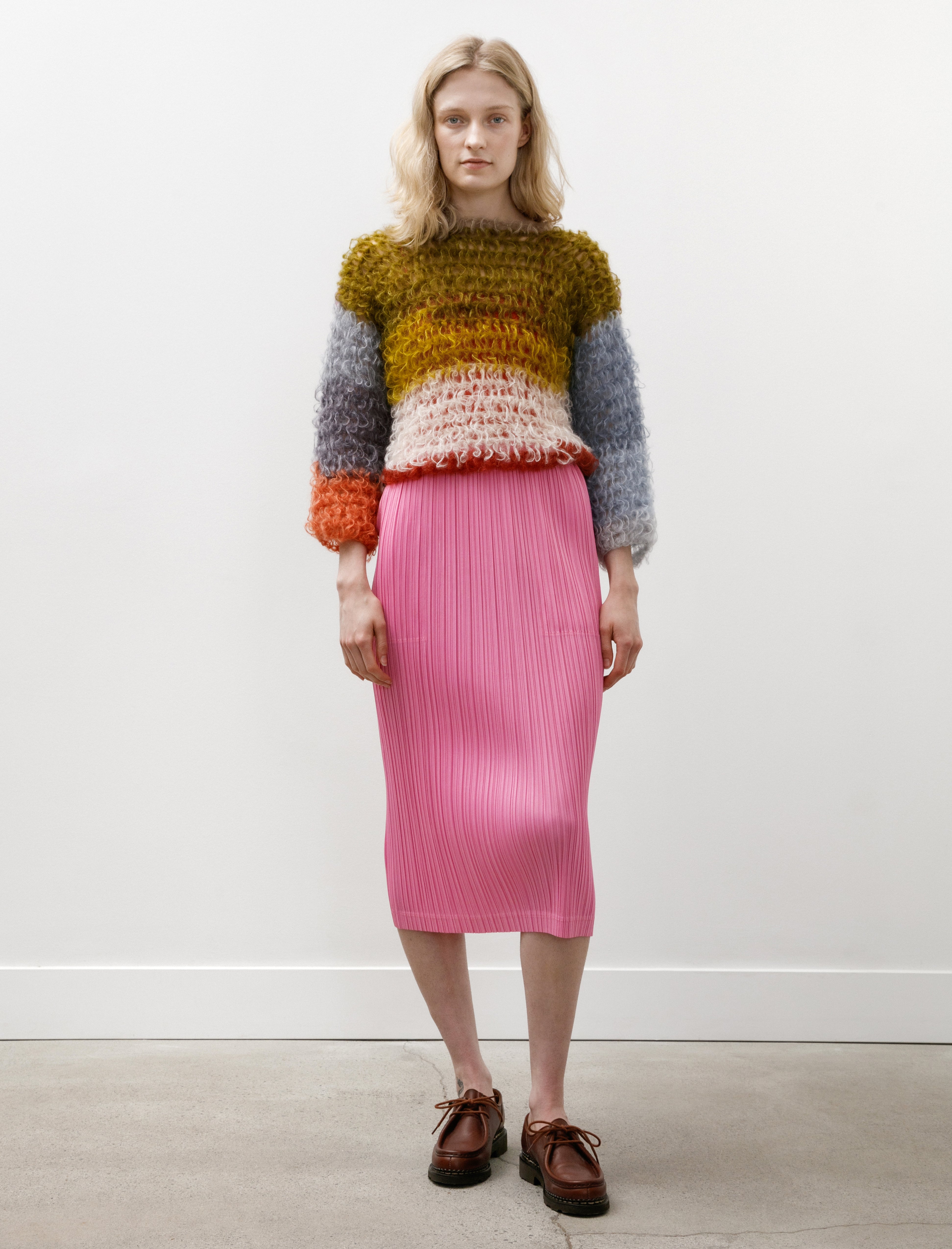 Pleats Please by Issey Miyake Loop Bottoms Skirt Pink