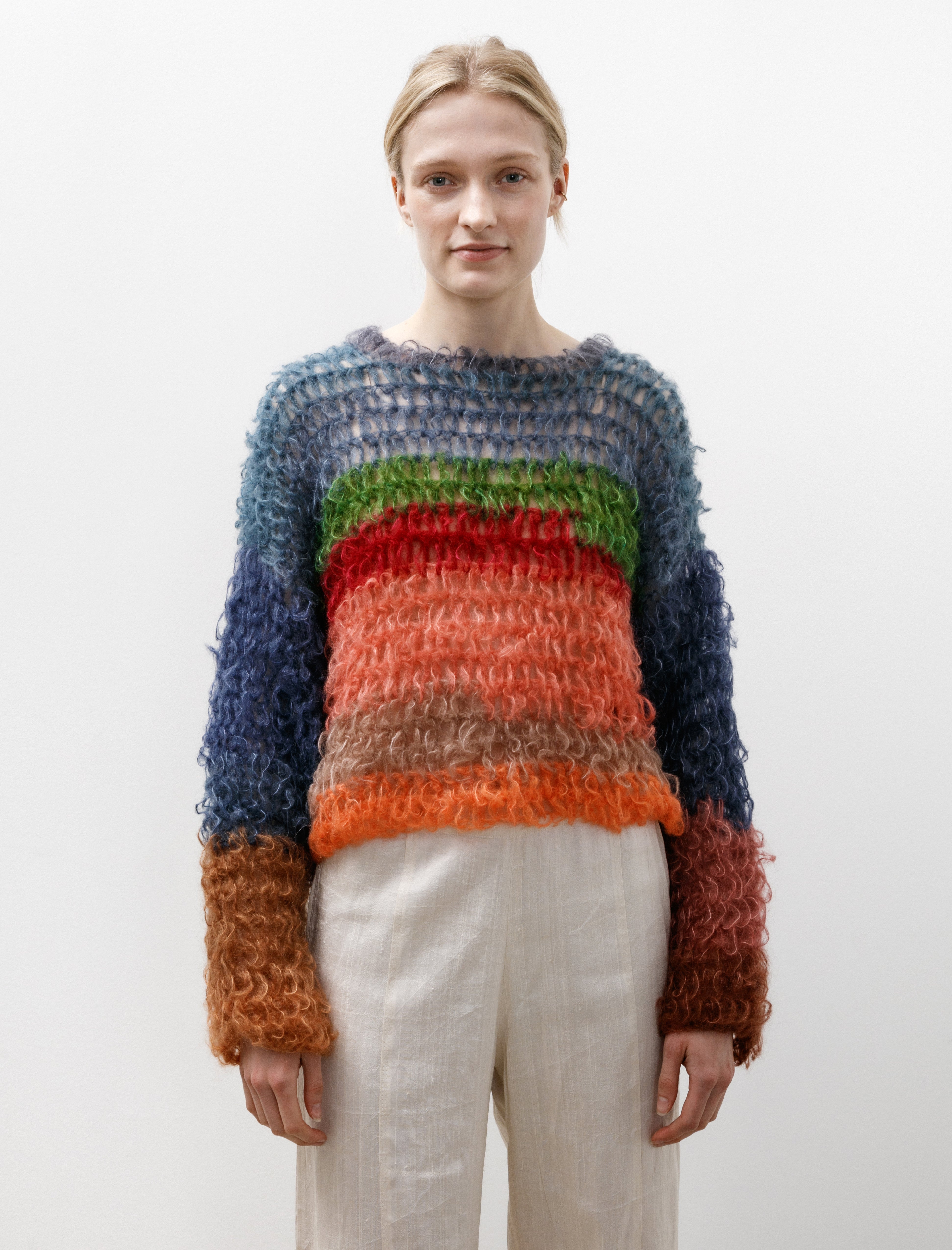 Wide Arm Pullover Blue/Green/Red/Coral