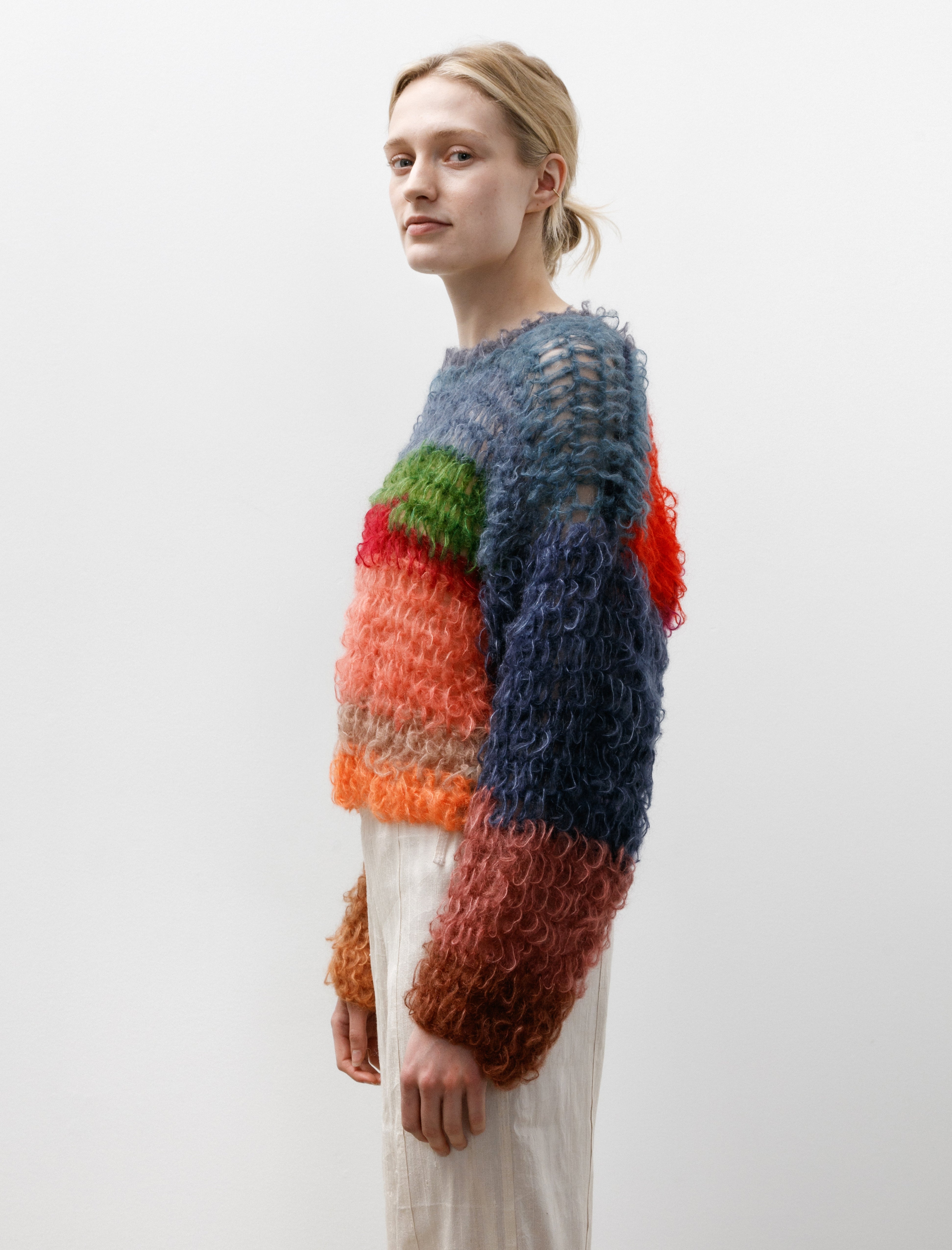 Wide Arm Pullover Blue/Green/Red/Coral