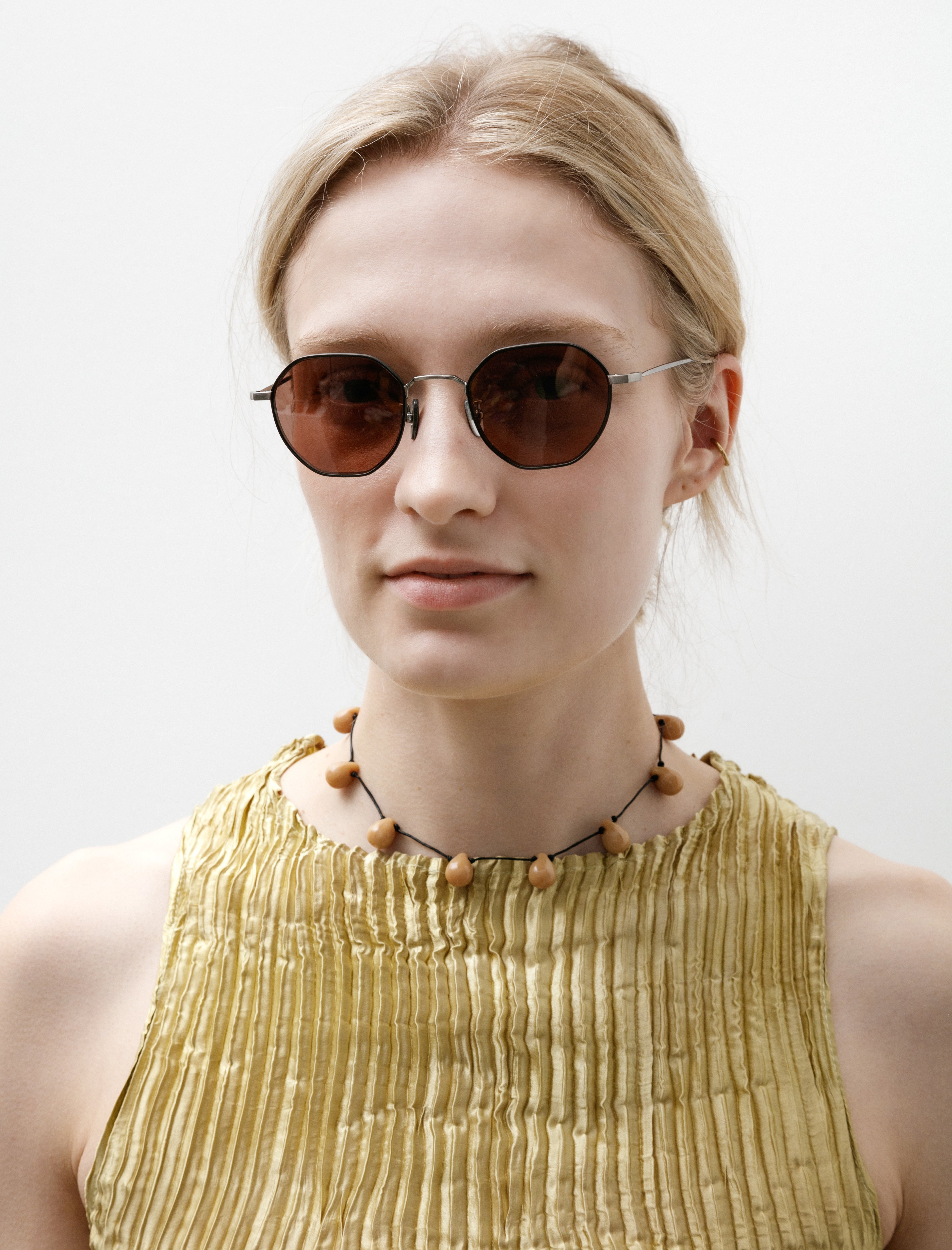 Dry Pond Colwin Sunglasses Black Silver/Dark Brown