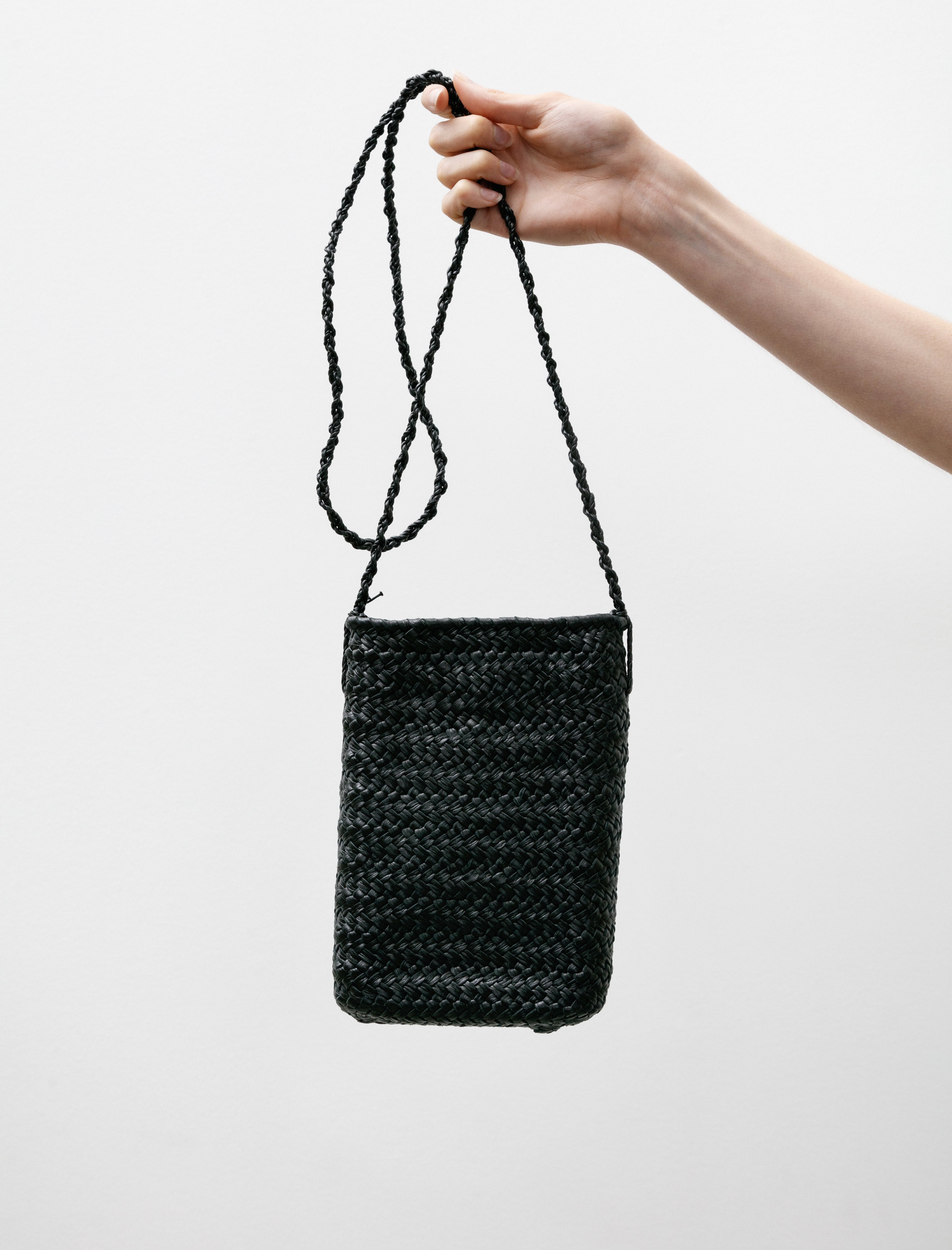 Aeta Thin Basket Bag XS Leather Black