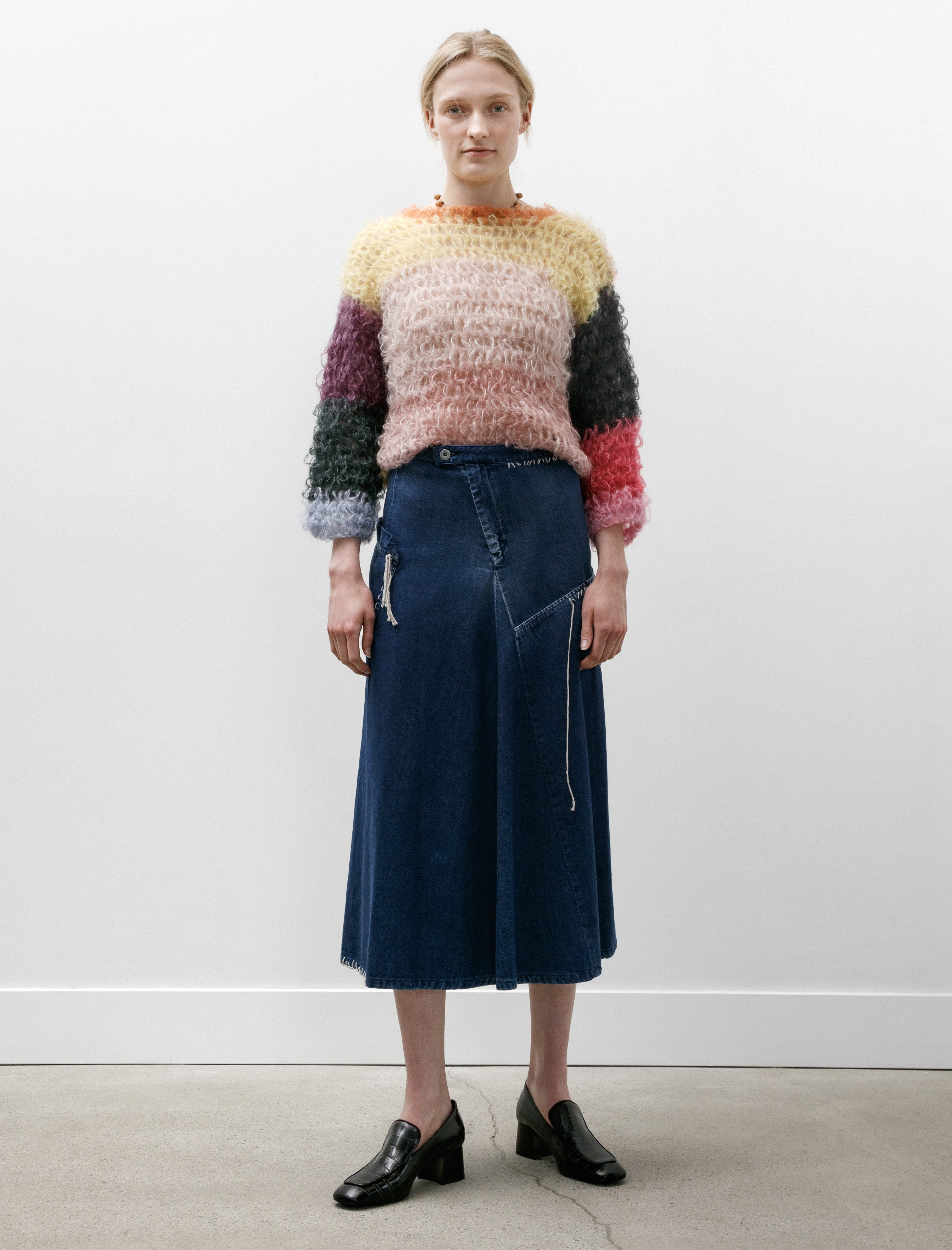 Y's by Yohji Yamamoto Flare Denim Skirt Indigo