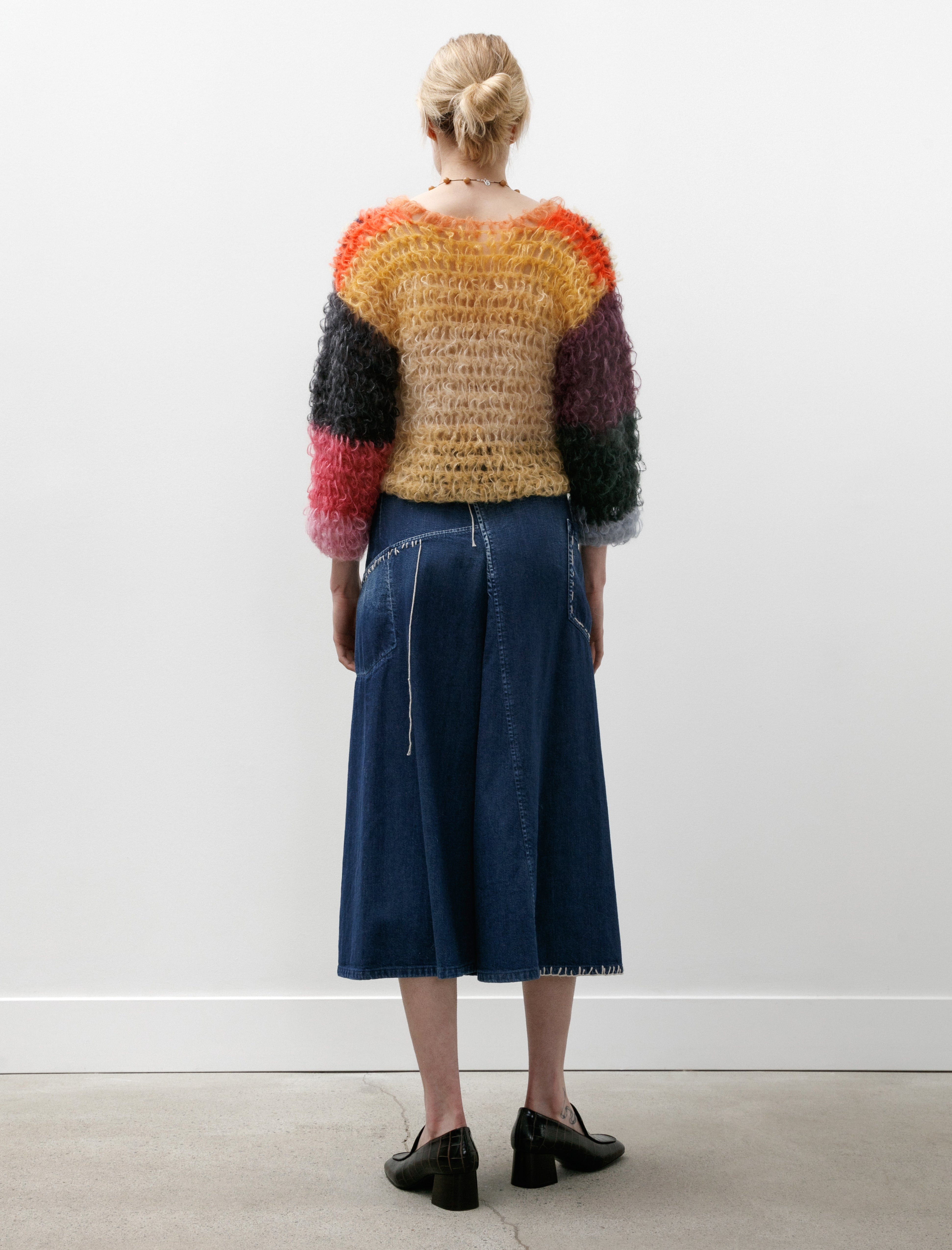 Y's by Yohji Yamamoto Flare Denim Skirt Indigo