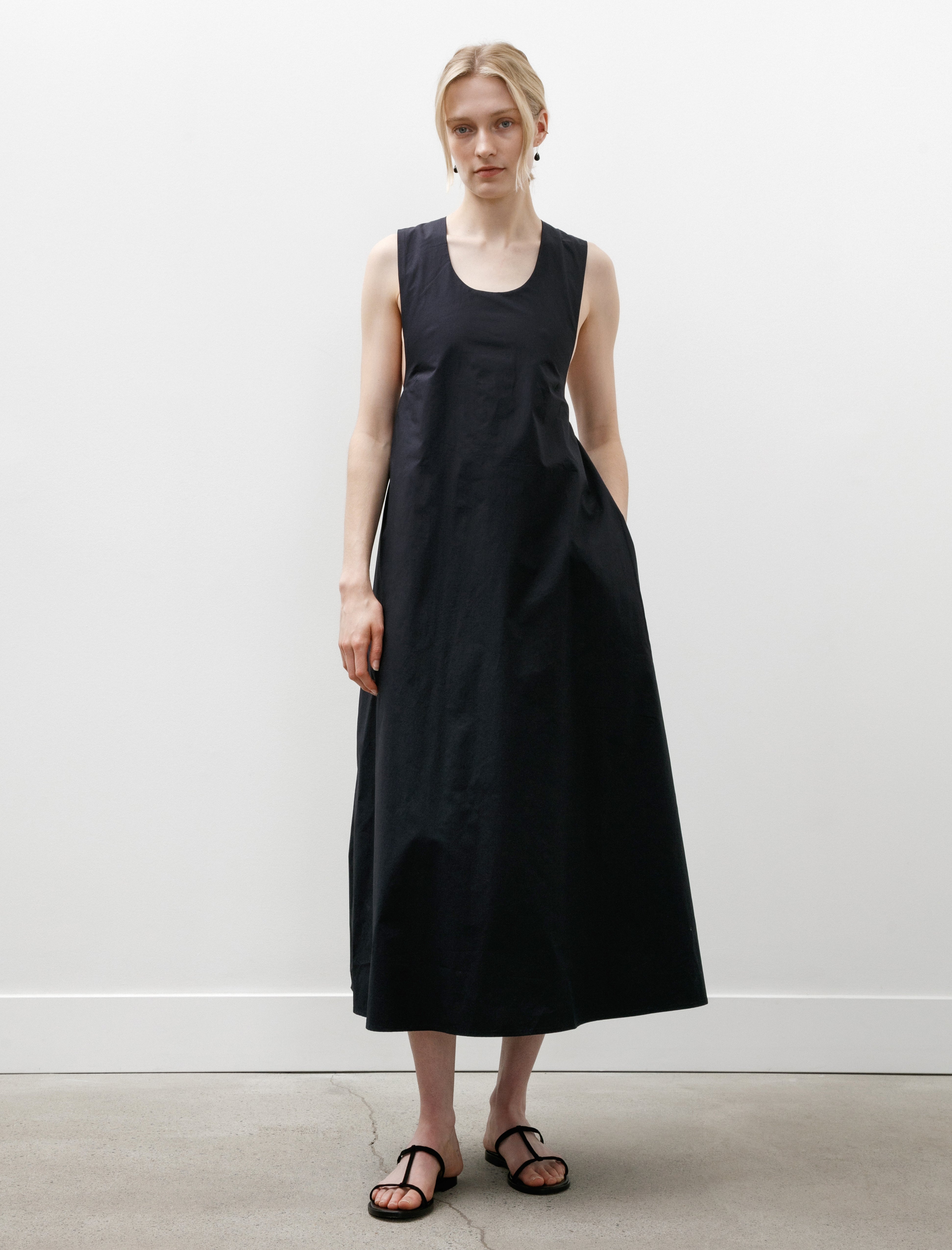 Eleph Holly Dress Navy Cotton