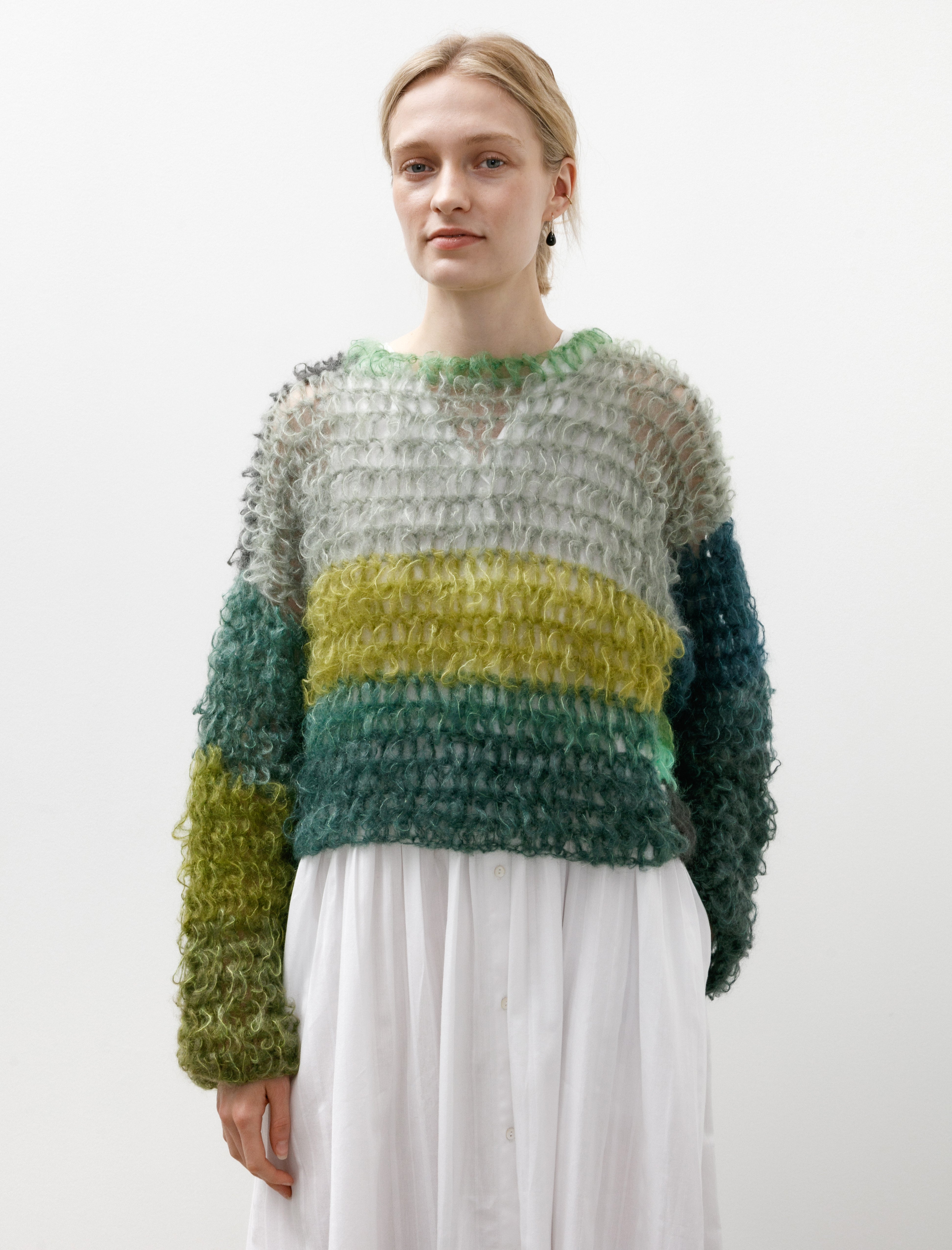 Wide Arm Pullover Grey/Greens