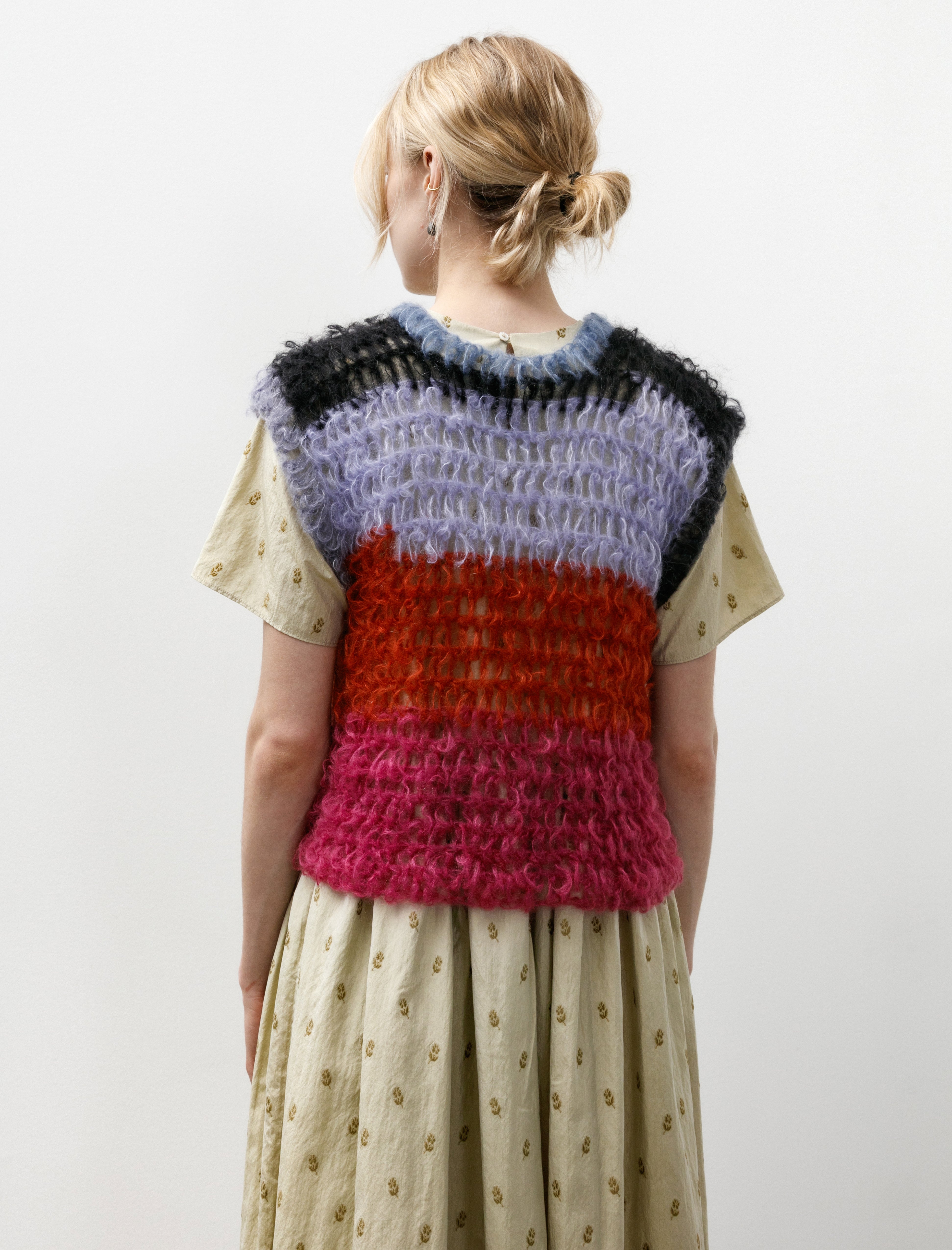 EDNA Multicolour Vest Yellow/Beige/Taupe