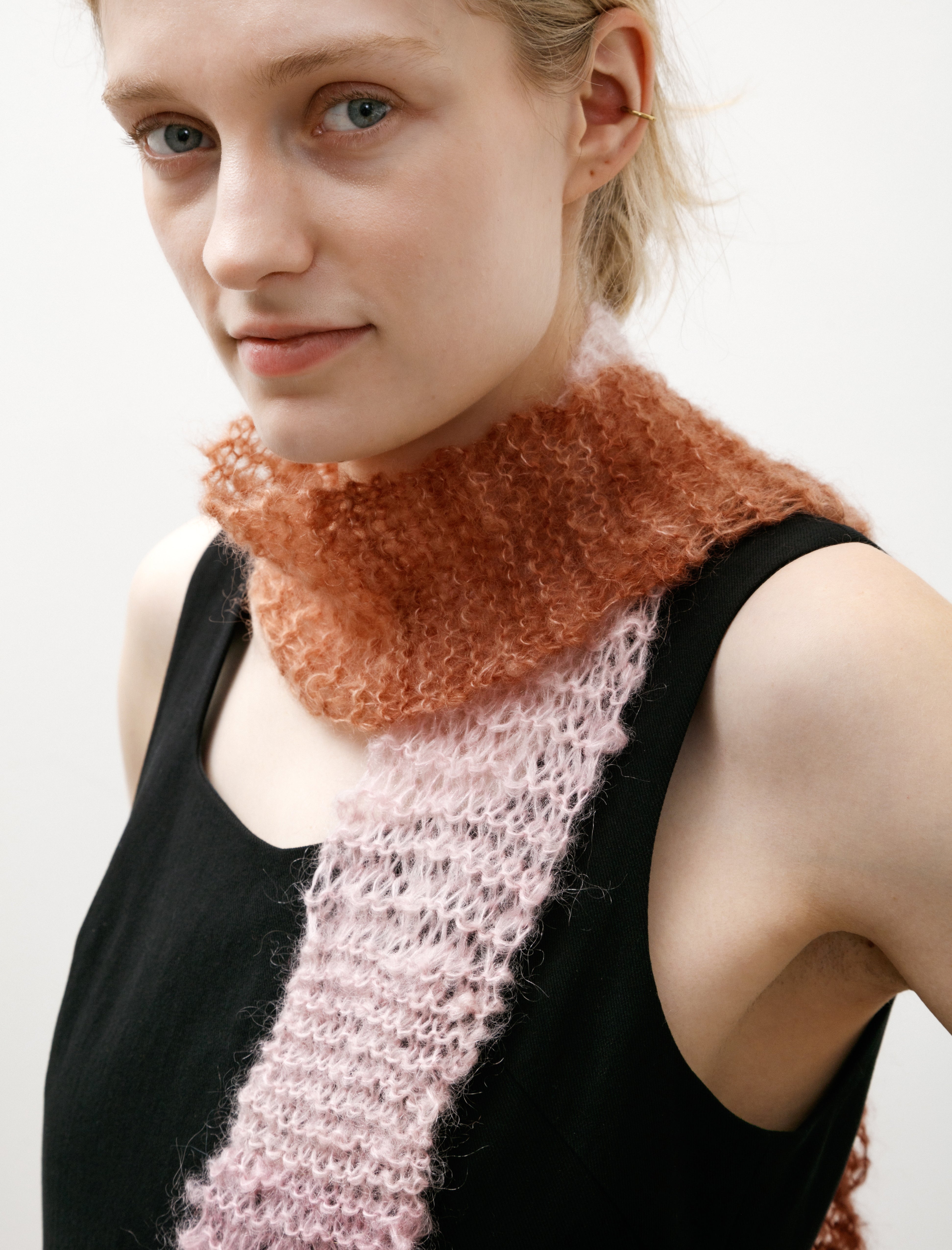 EDNA Kimono Belt Scarf Pink/Brown