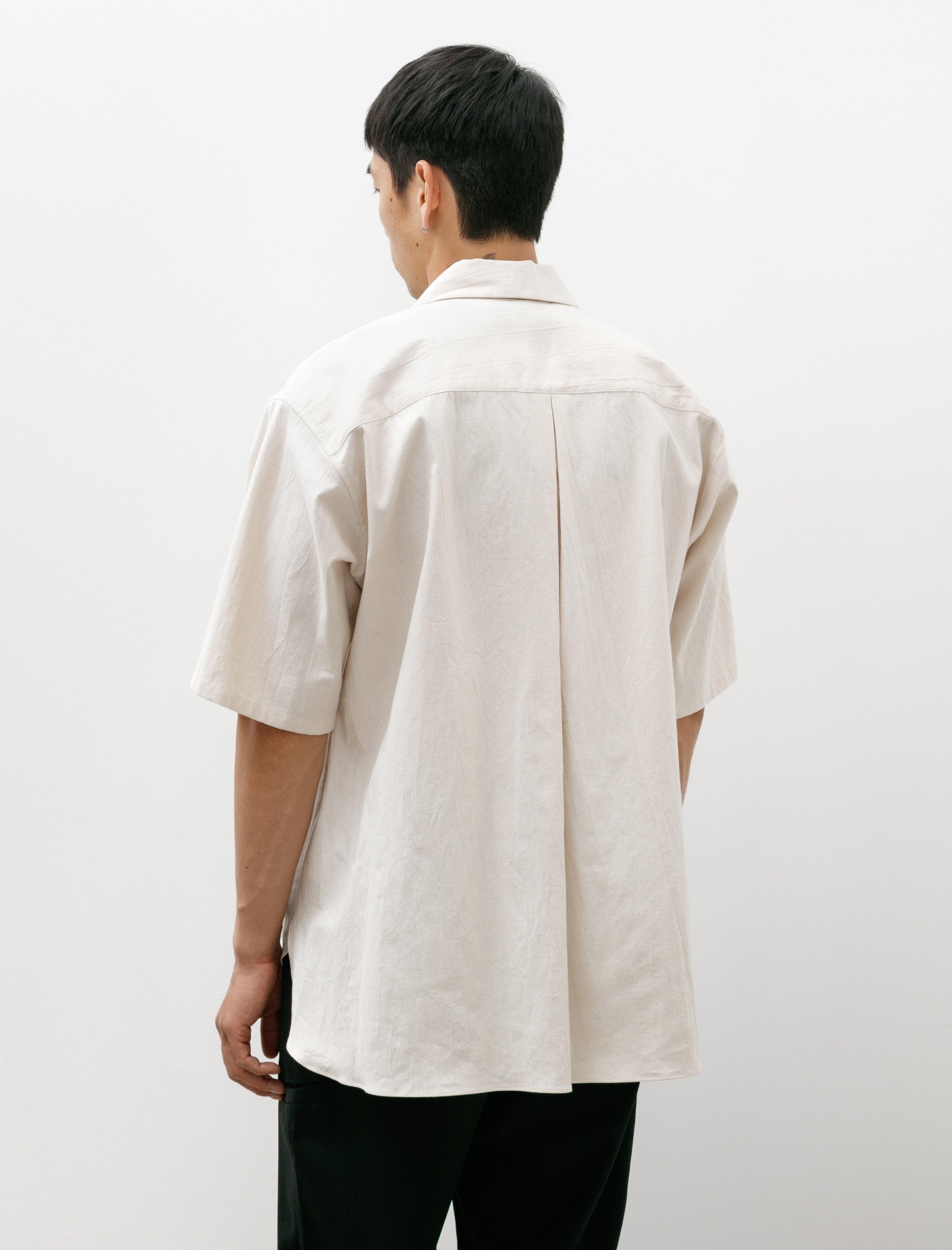 Polyploid Open Collar Shirt A Off White