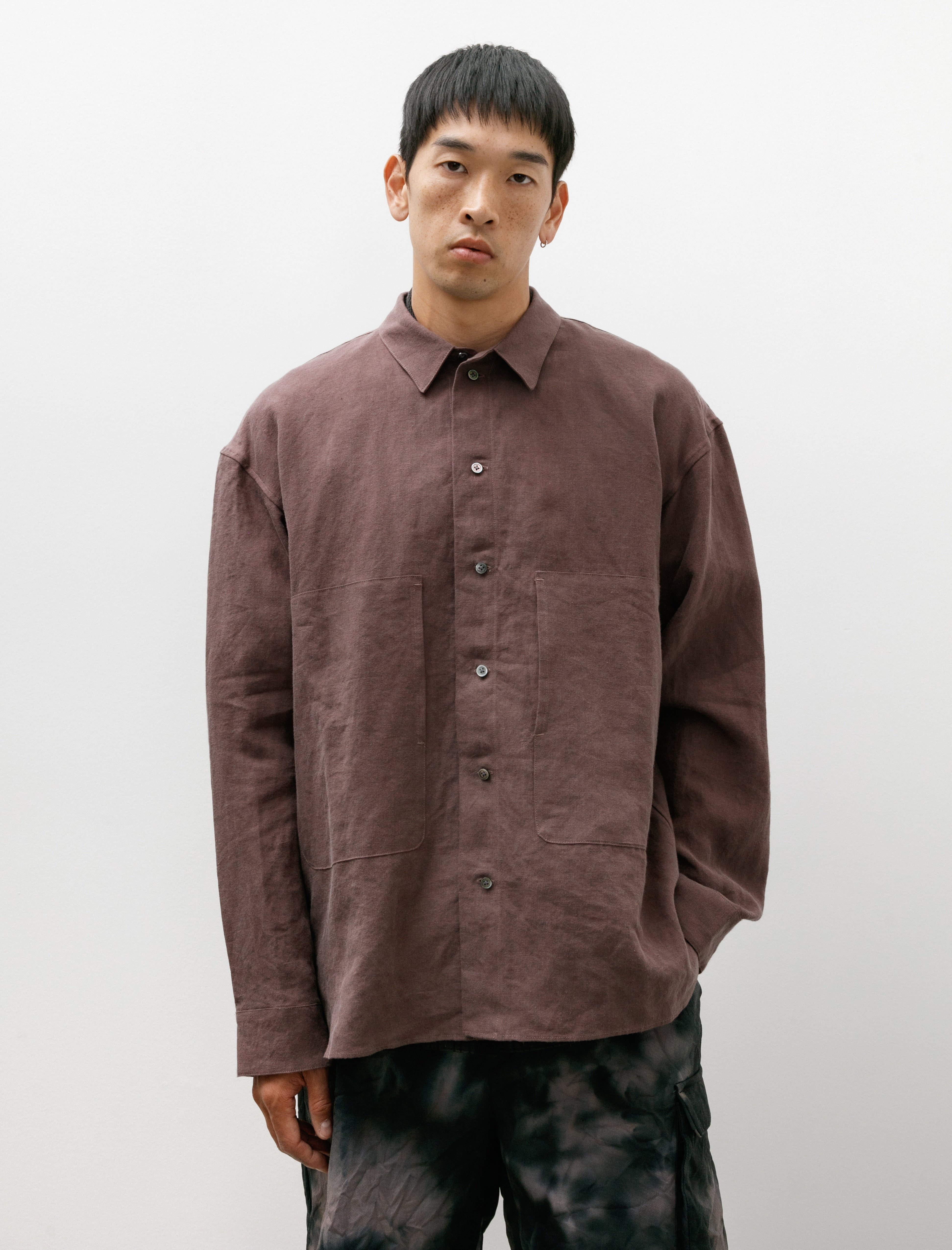 Polyploid Shirt Jacket C Dark Berry