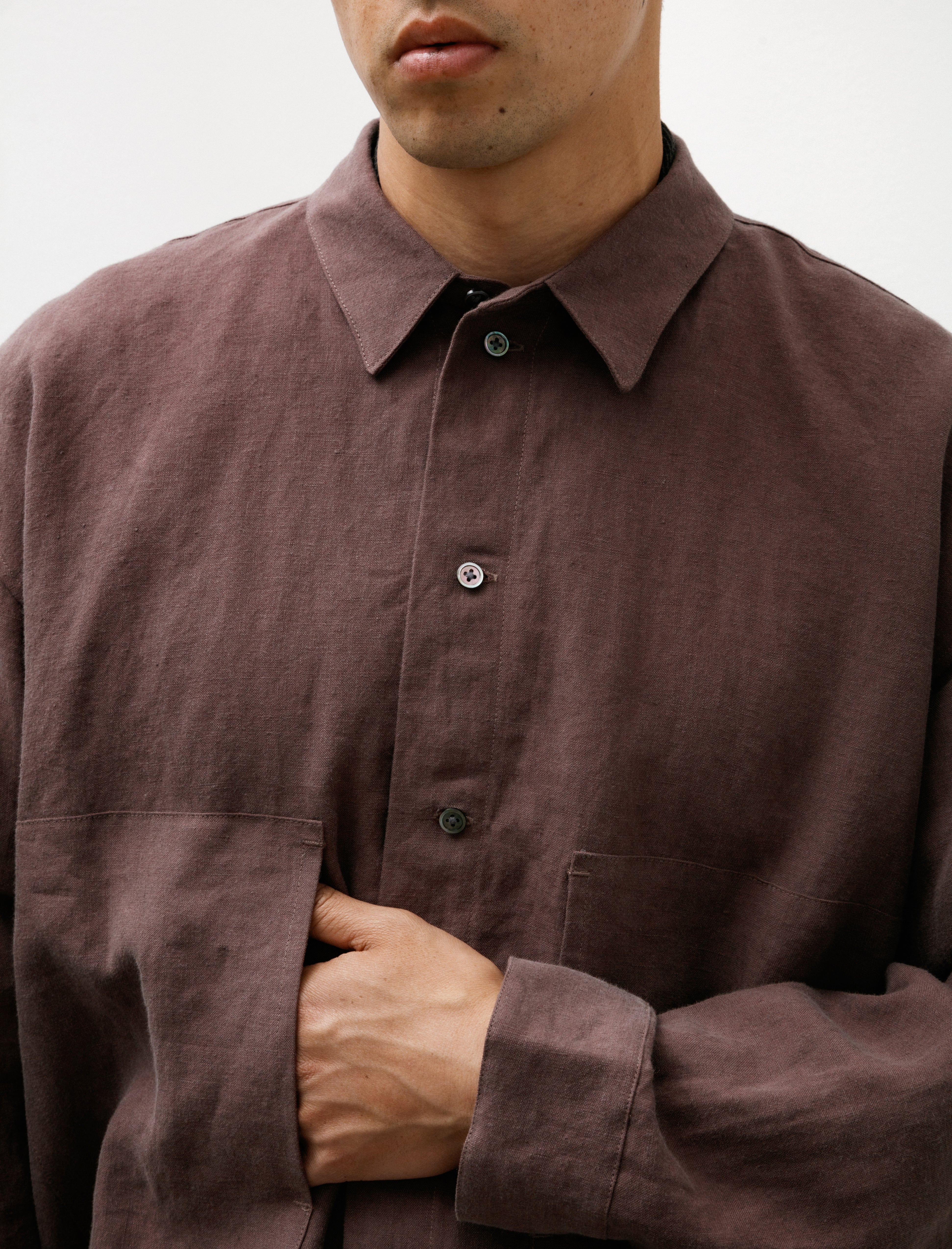 Polyploid Shirt Jacket C Dark Berry