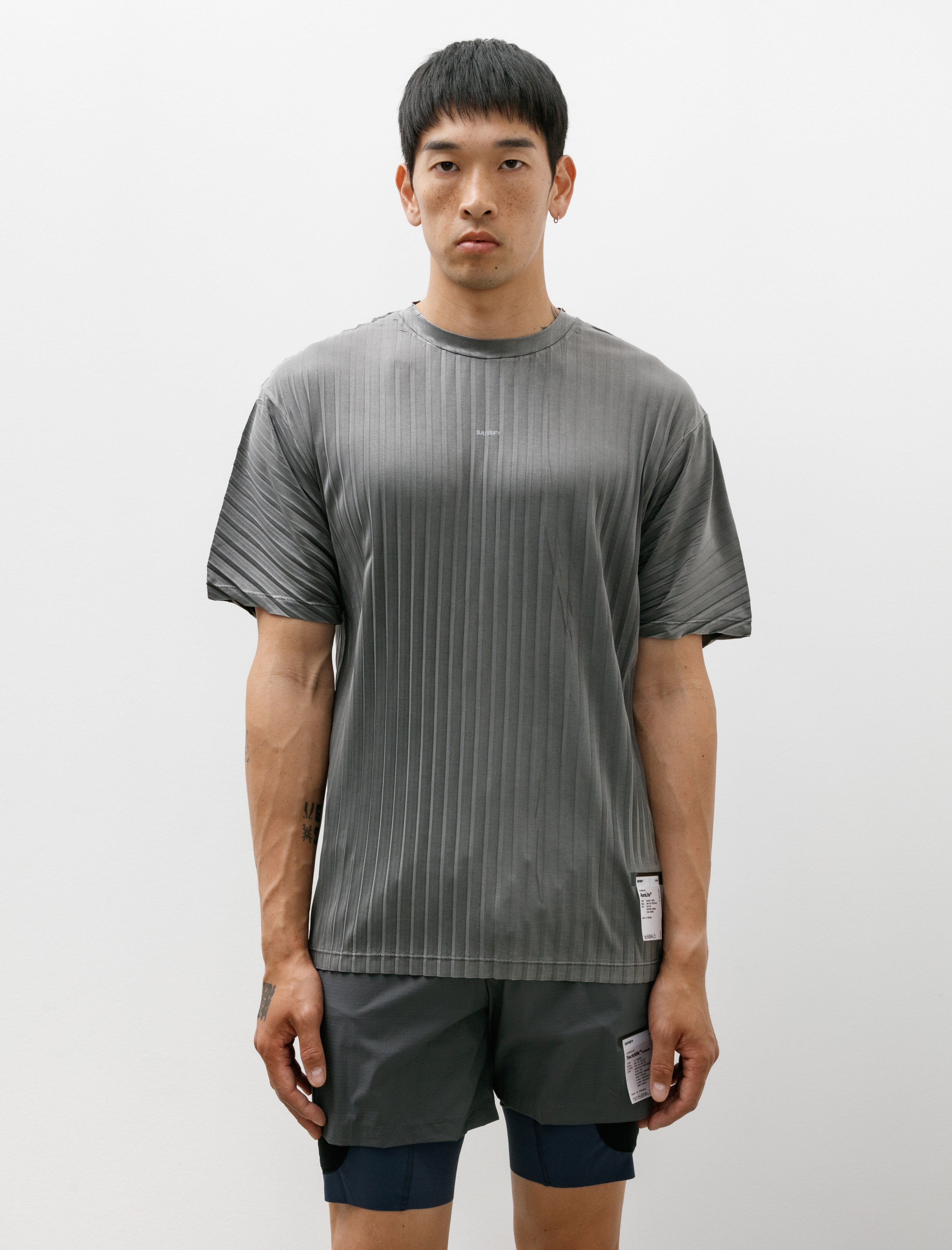 Satisfy AuraLite Pleated T-Shirt Mineral Graphite