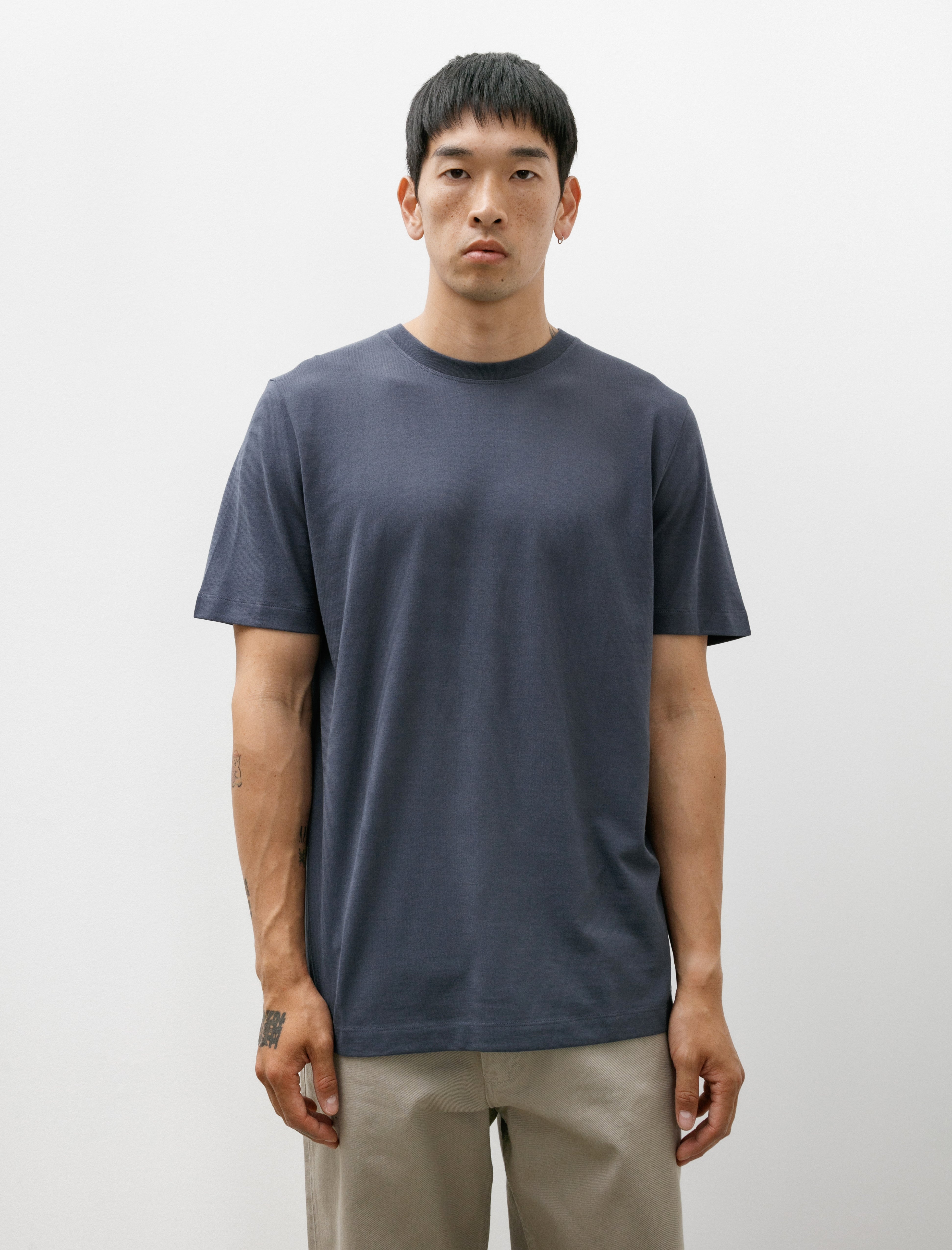 Norse Projects Jakob Cotton Crepe T-Shirt Orion Blue