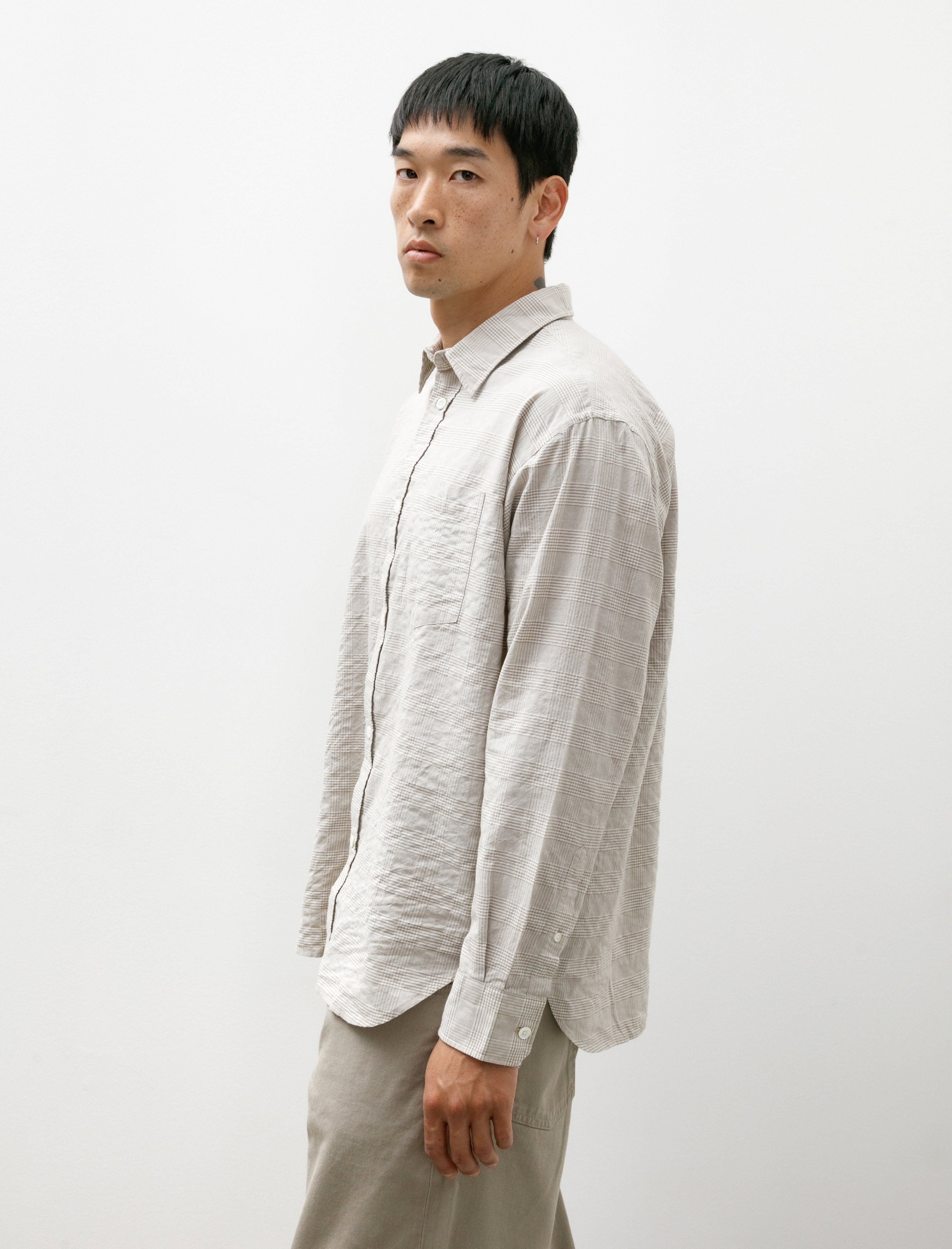 Norse Projects Ole Oversized Check Shirt Heathland Brown