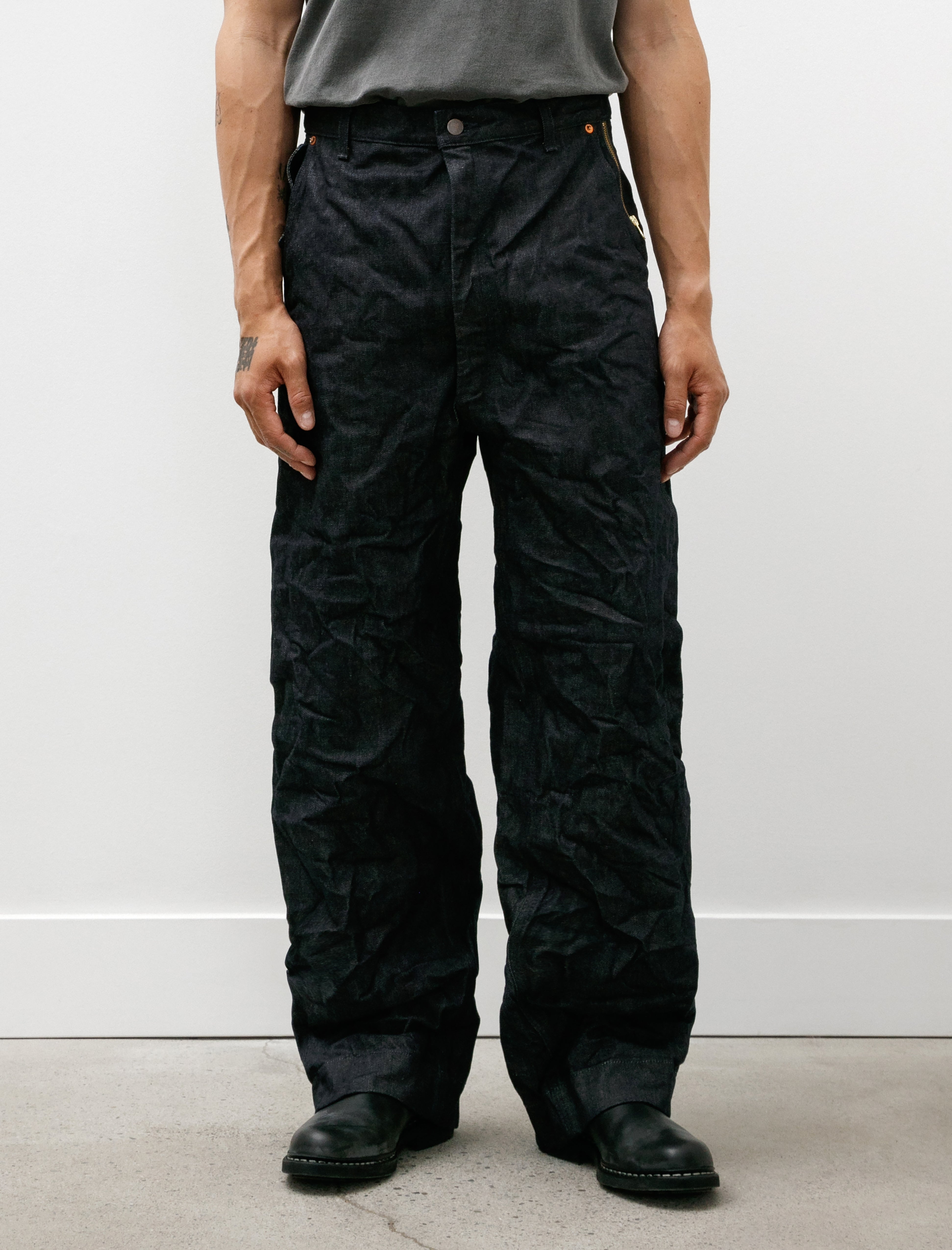 Working Work 3 Wide Jean 14oz Selvage Denim Rinsed