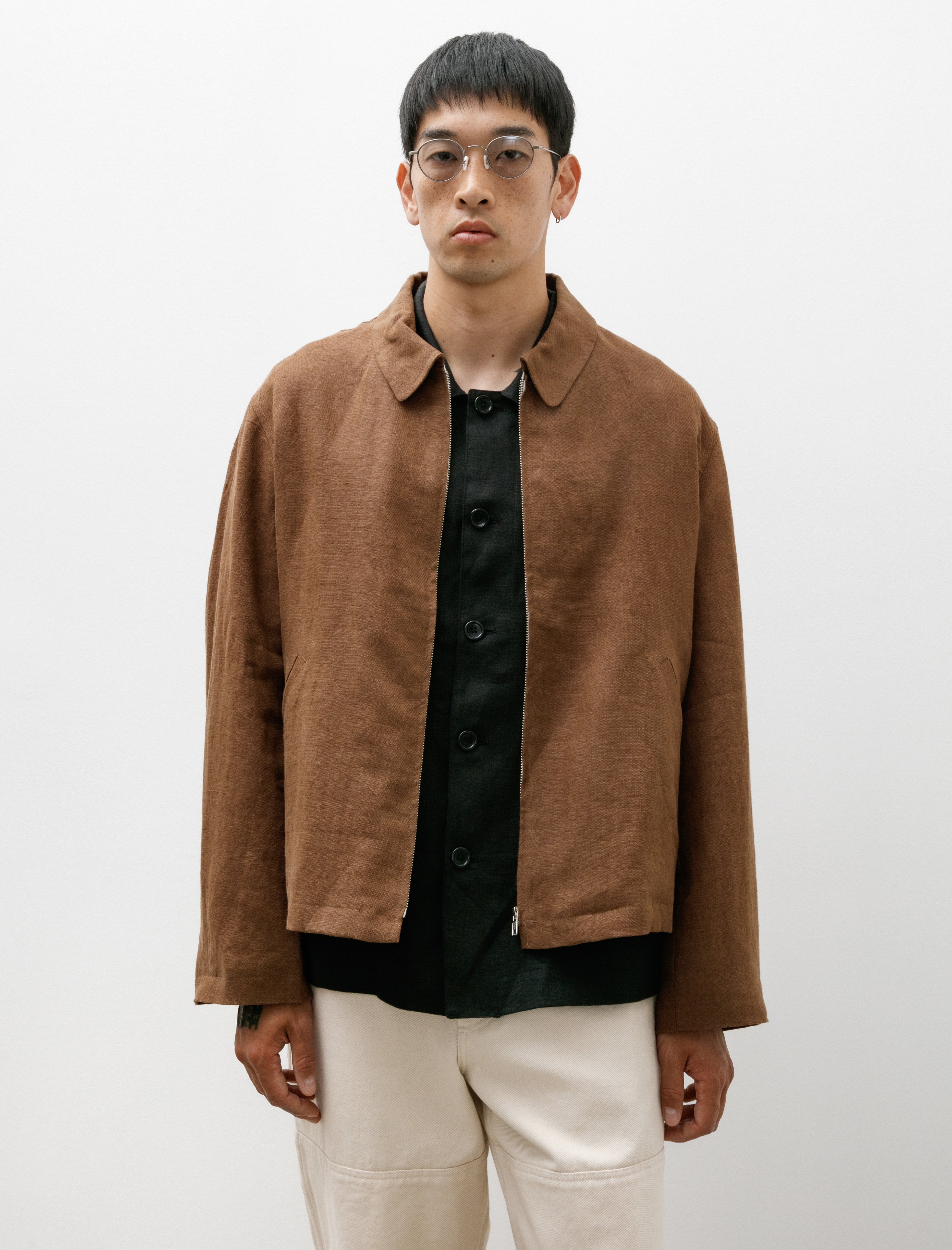 James Coward Site Jacket Brown Corsica Linen