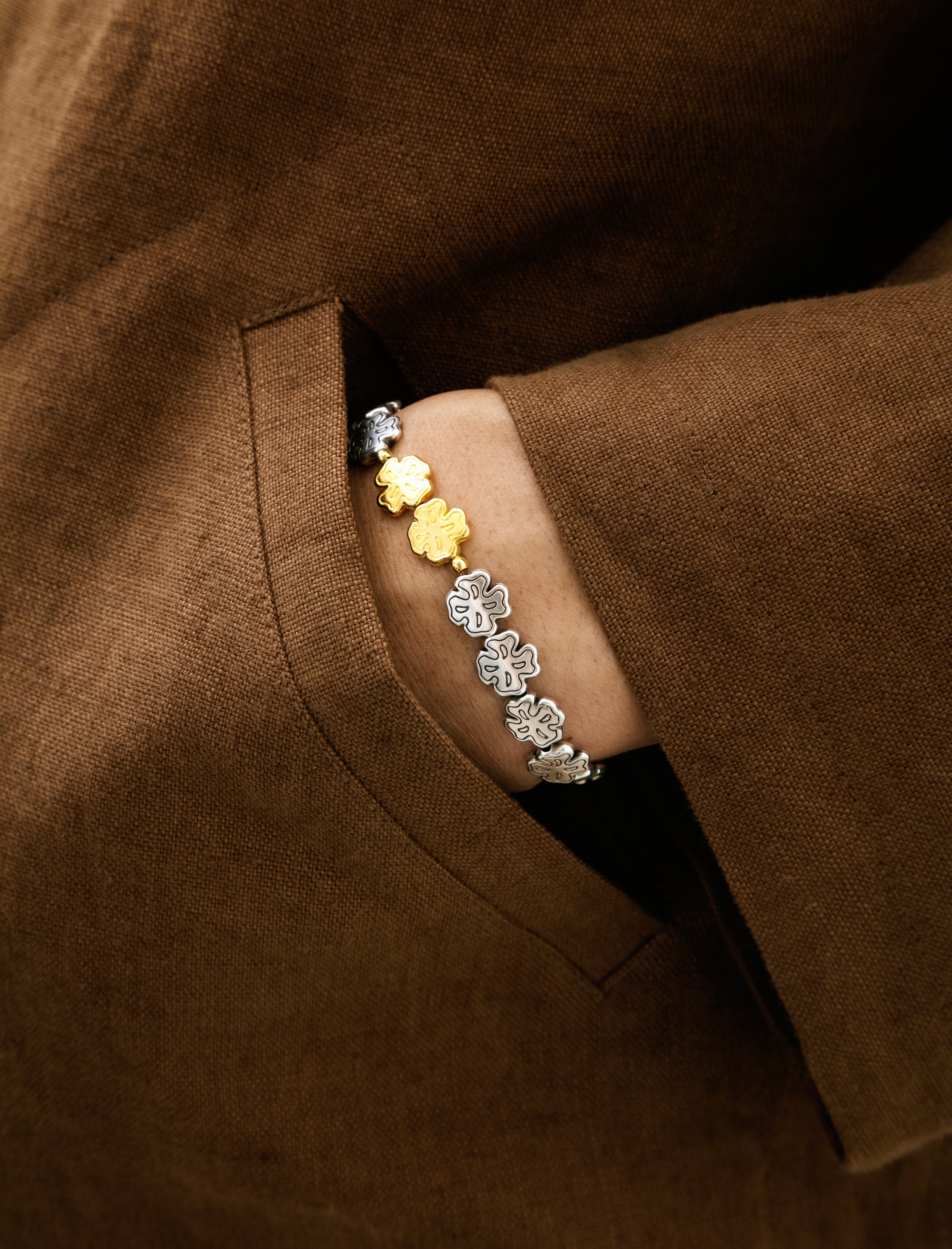 Gottlab Bracelet No. 3 Clover Silver Gold