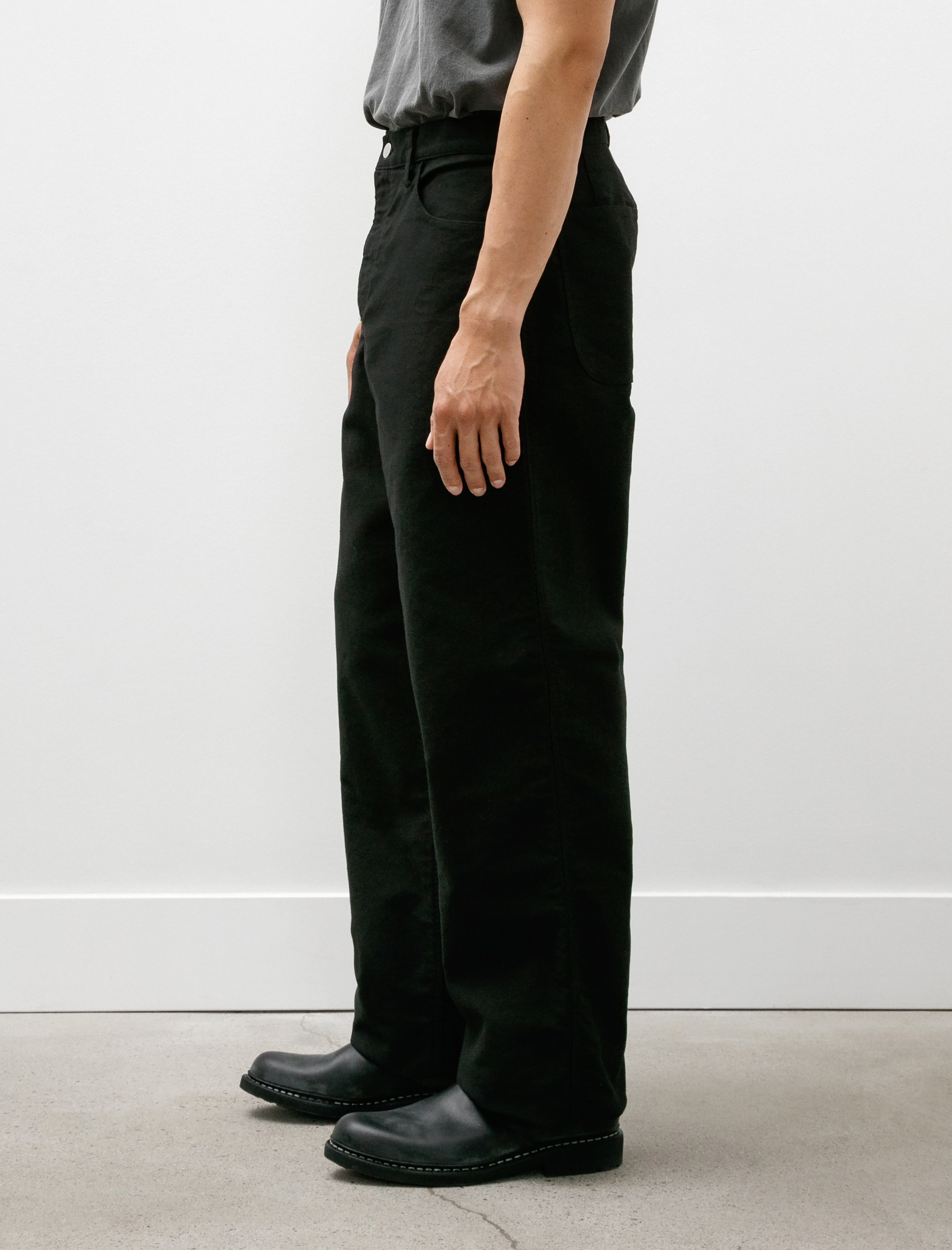 James Coward 5 Pocket Jean Black Moleskin