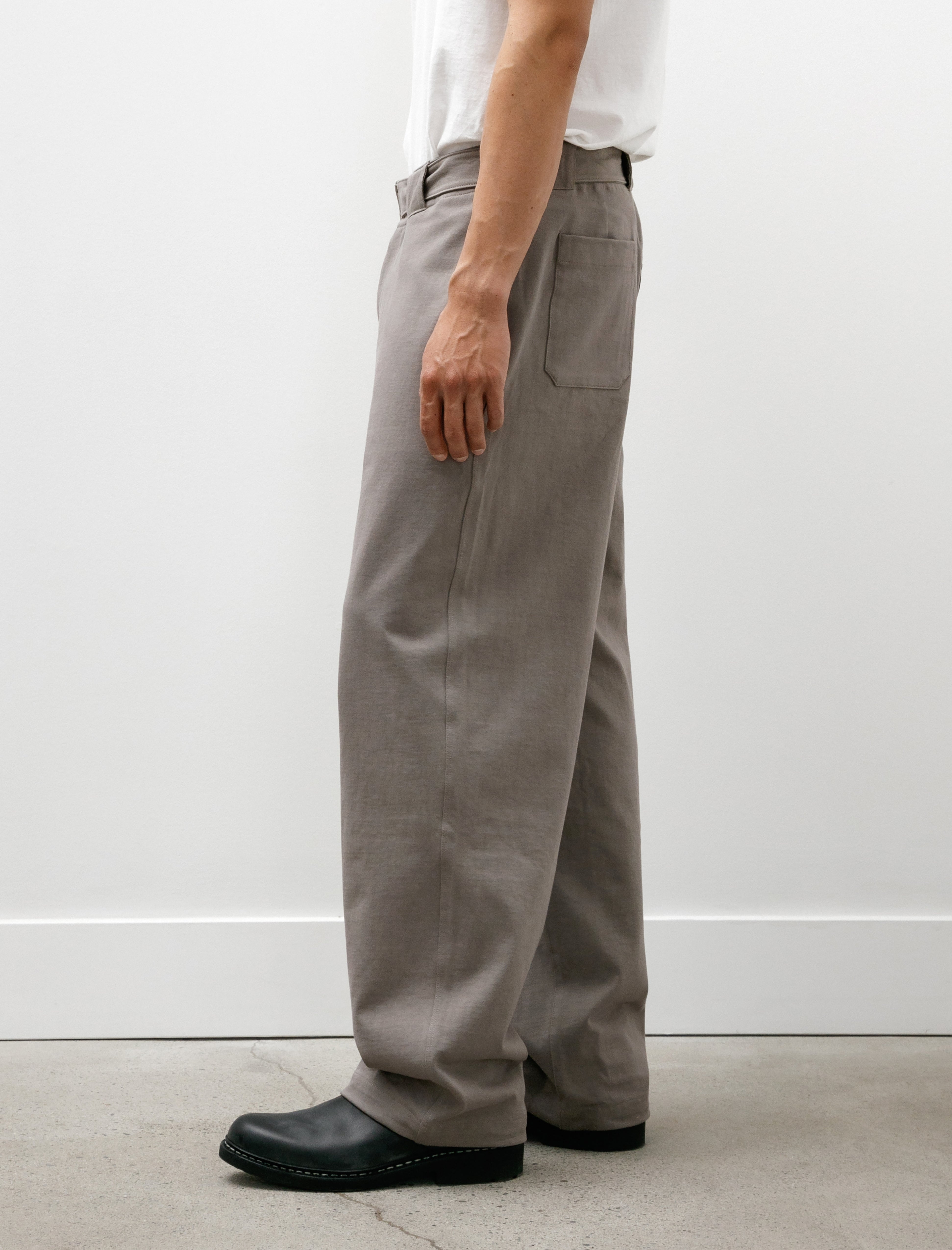 Lady White Co. Belted Jersey Trouser Anvil Grey